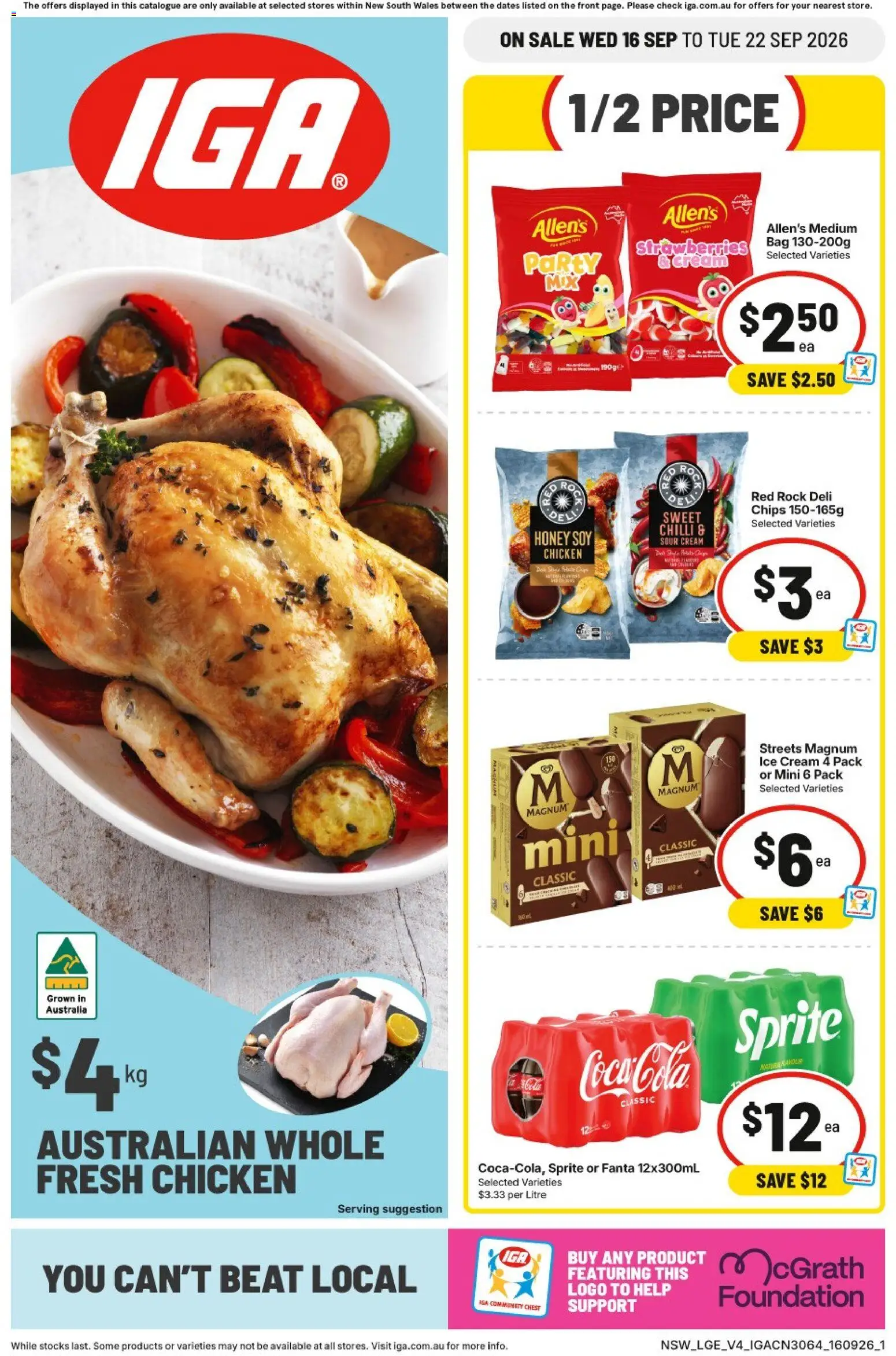 Preview of catalogue IGA catalogue Summer Hill from shop IGA valid 16/09/2026