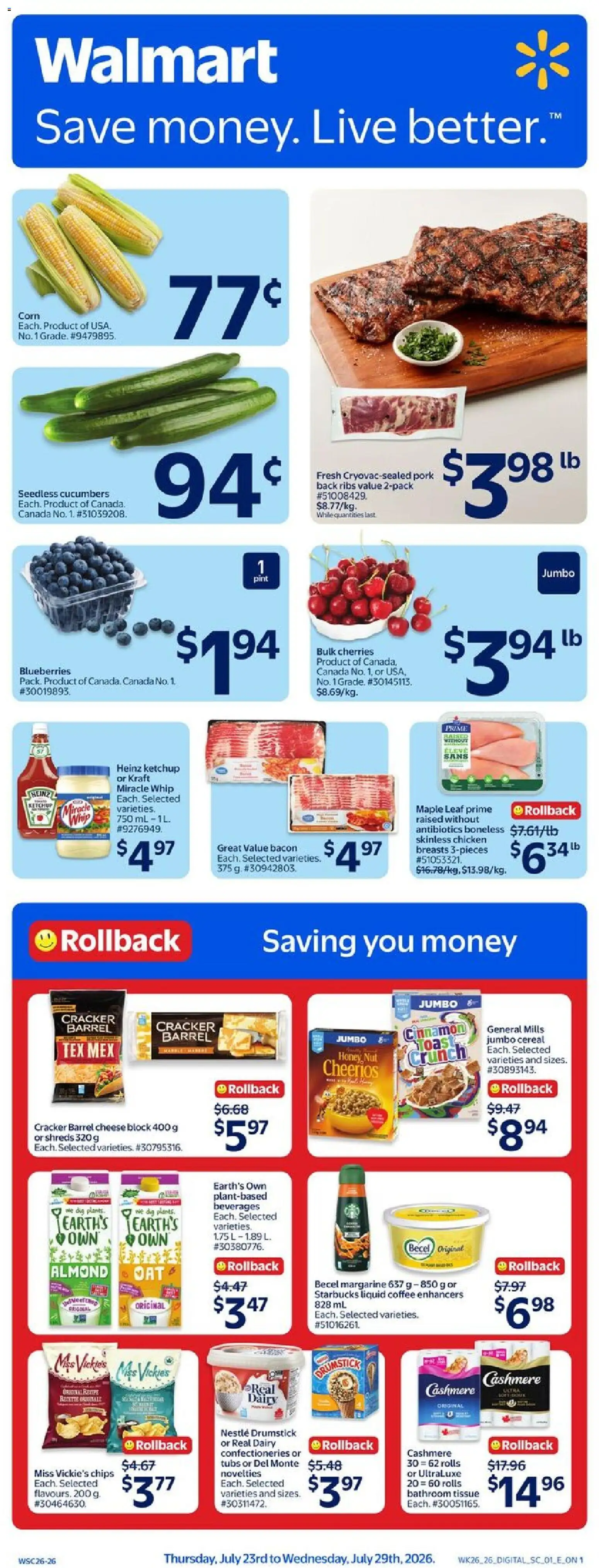 Preview of leaflet Walmart weekly flyer from shop Walmart is valid from Jul 23, 2026