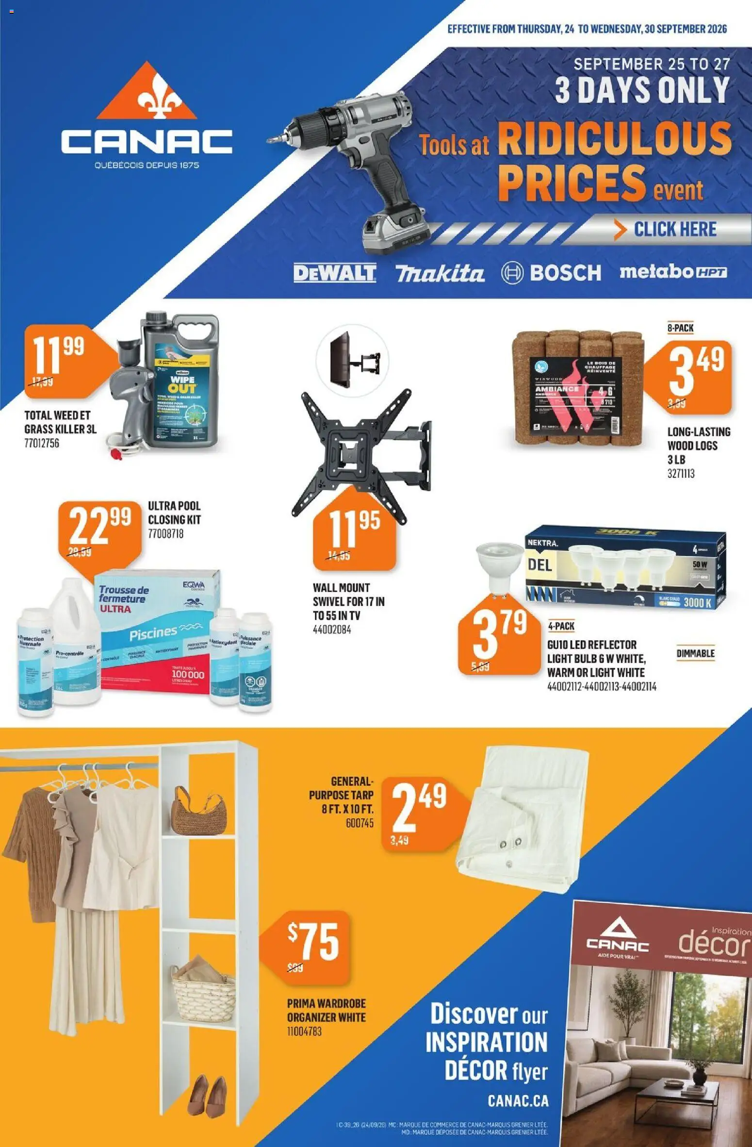 Preview of leaflet Canac weekly flyer from shop Canac is valid from Sep 24, 2026