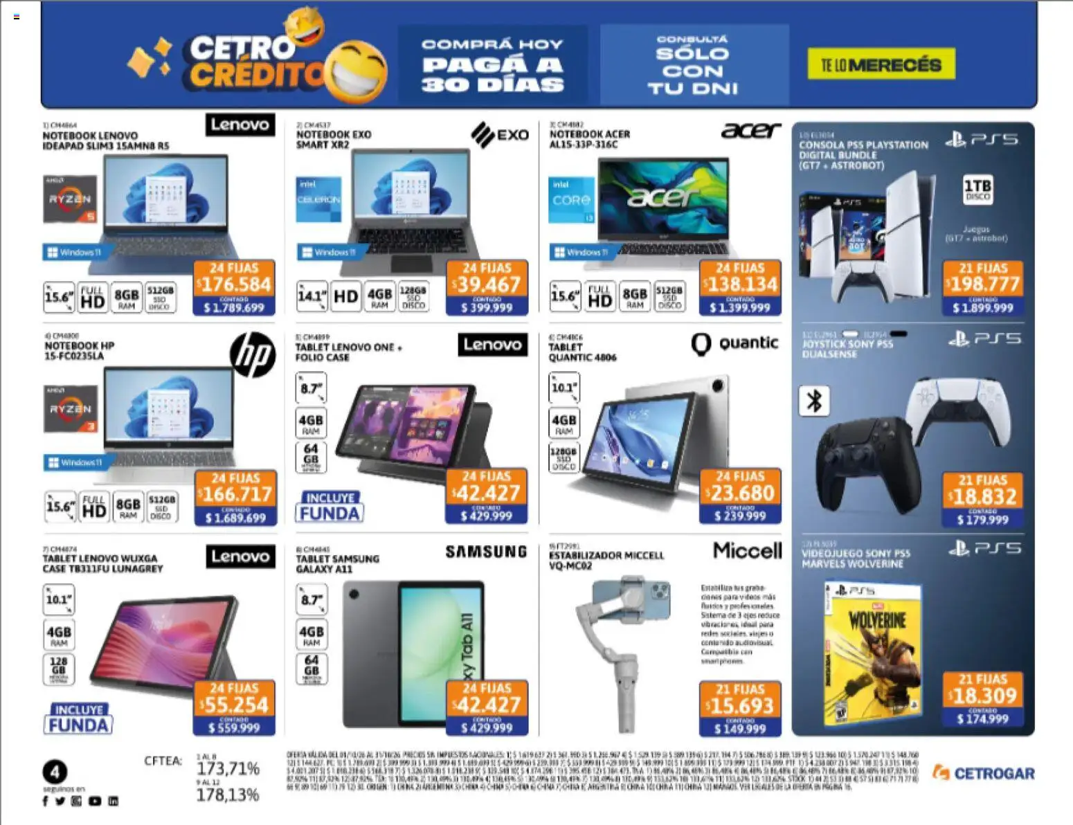 Vista previa del folleto de la tienda Cetrogar válido desde el 01/10/2026 