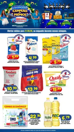 Pré-Visualização do folheto "Bramil Supermercados ofertas do Dia" da loja Bramil Supermercados válido a partir de 21/05/2026