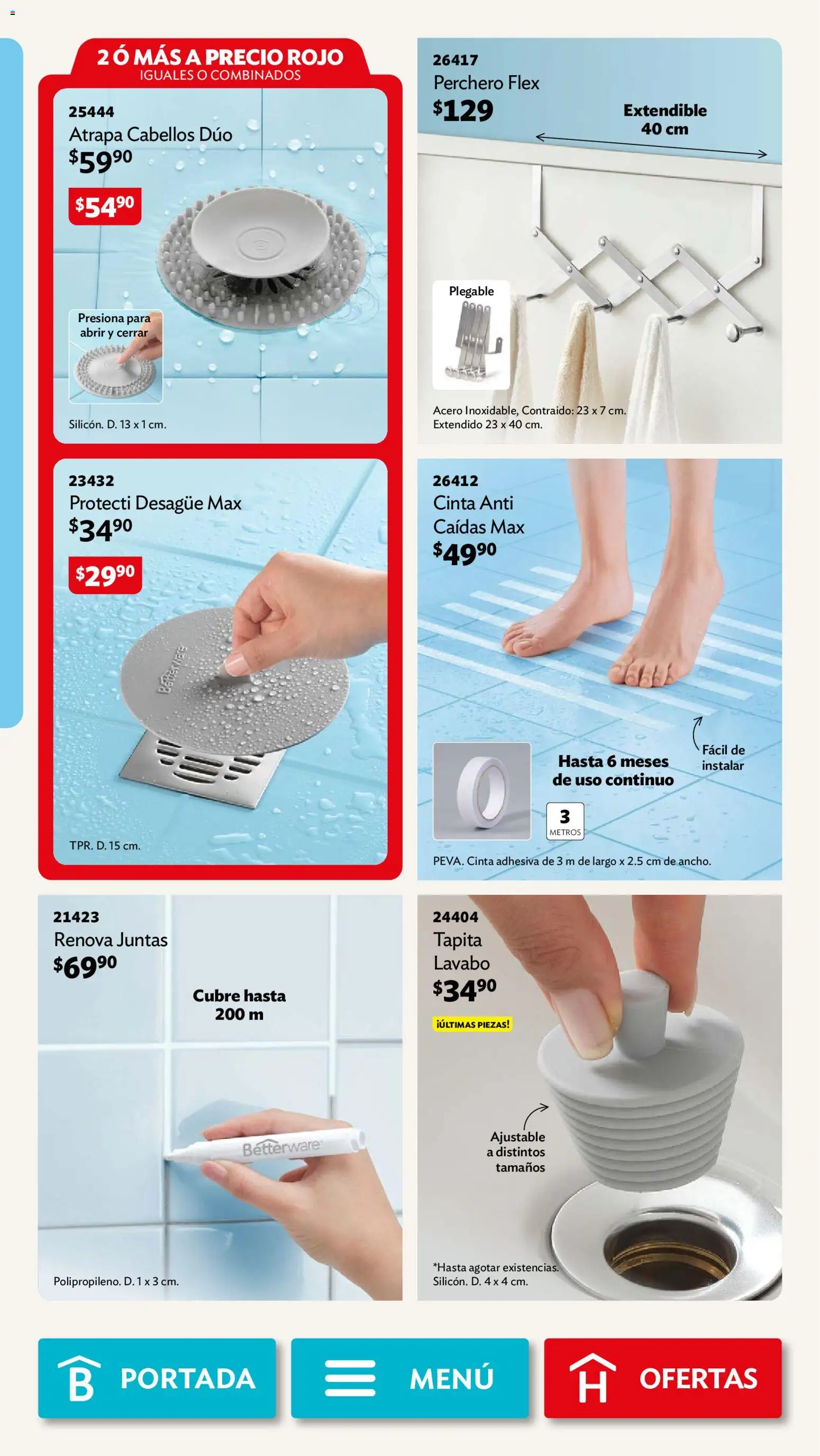 Vista previa las ofertas de la tienda Betterware - Betterware campaña 10 2026 desde el 28/09/2026 - Lavabo, Perchero, Cinta