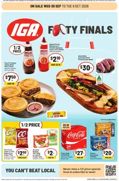 Preview of catalogue IGA catalogue Ainslie from shop IGA valid 30/09/2026