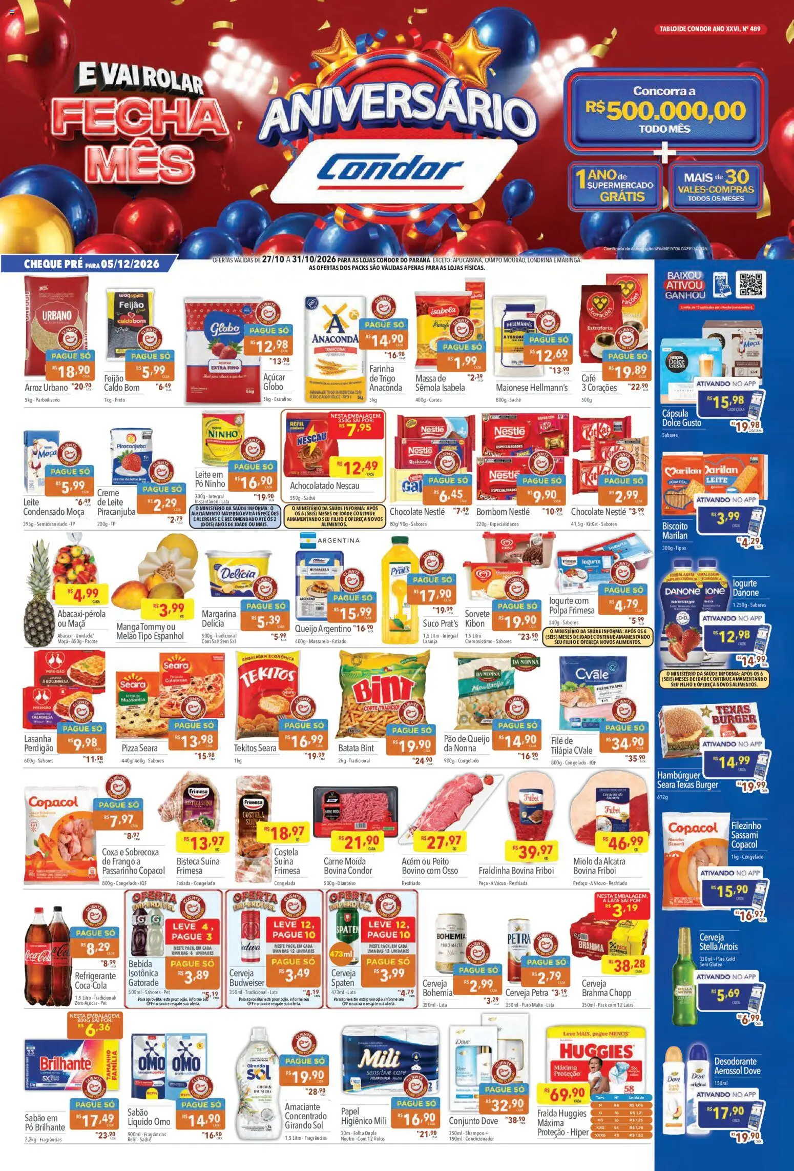 Pré-Visualização do folheto "Supermercados Condor ofertas Semanal" da loja Supermercados Condor válido a partir de 27/10/2026