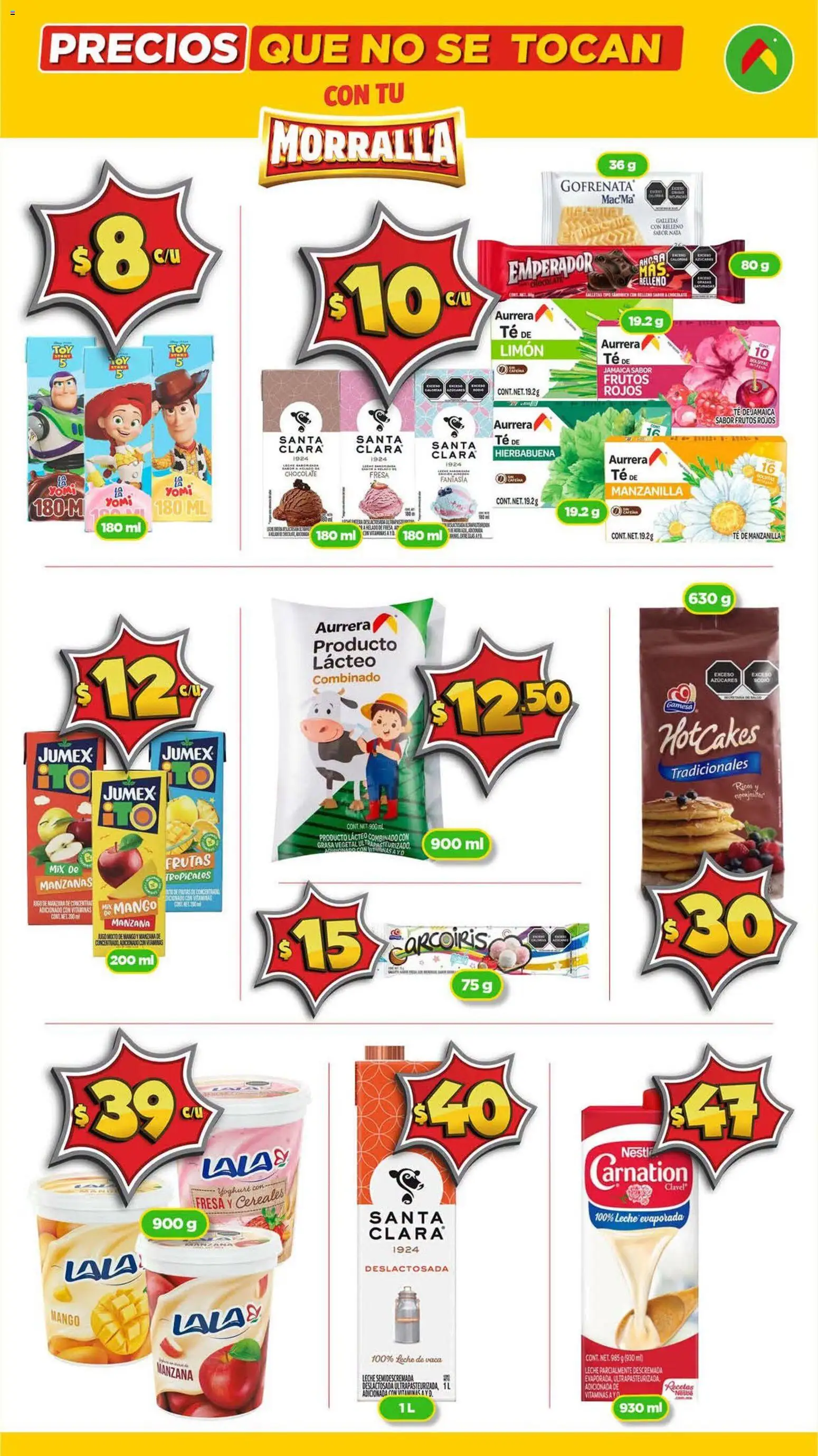 Vista previa las ofertas de la tienda Bodega Aurrerá - Bodega Aurrerá folleto Morralla - Precios que no se tocan desde el 17/09/2026 - Chocolate, Fresa, Manzanas, Helado, Vitaminas, Leche, Jugo, Leche semidescremada