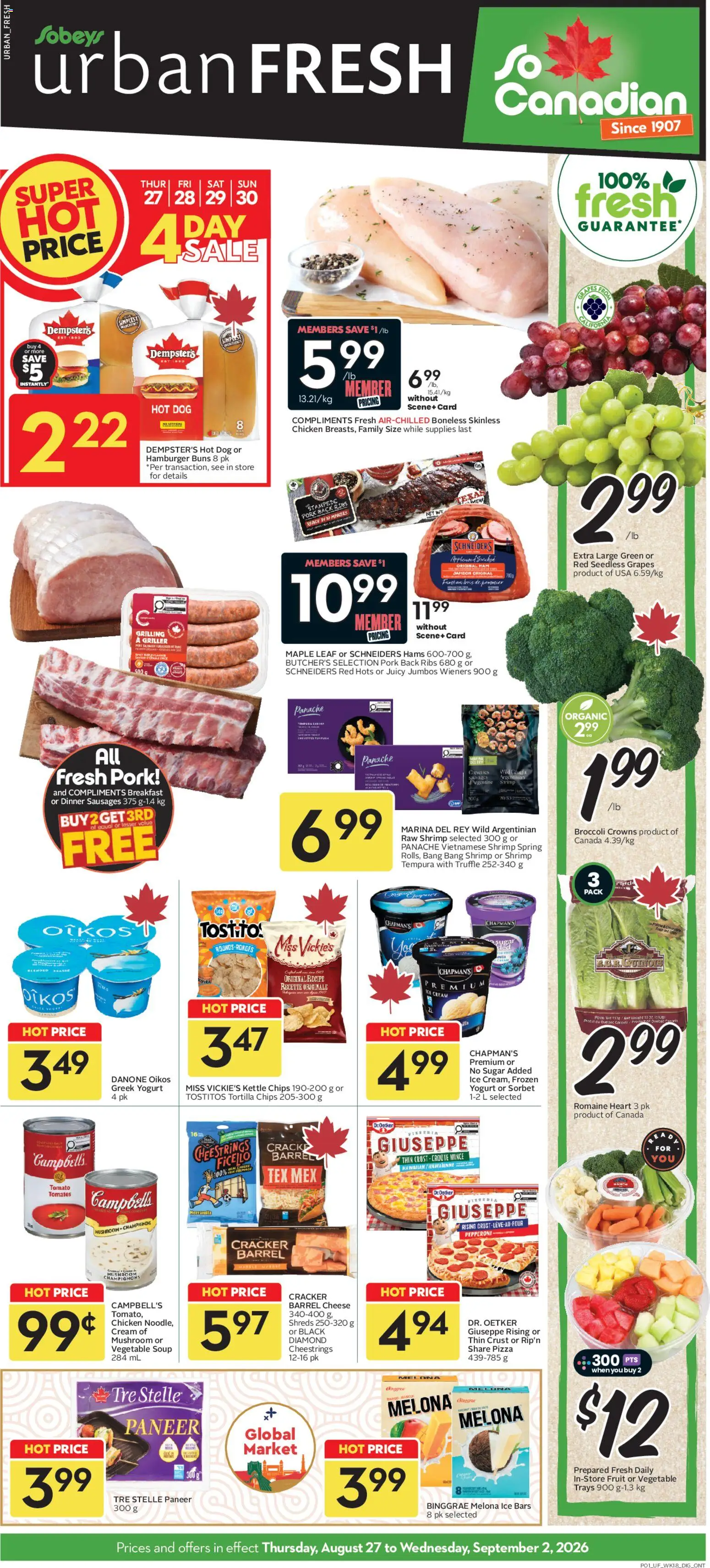 Preview of leaflet Sobeys weekly flyer / circulaire from shop Sobeys is valid from Aug 27, 2026