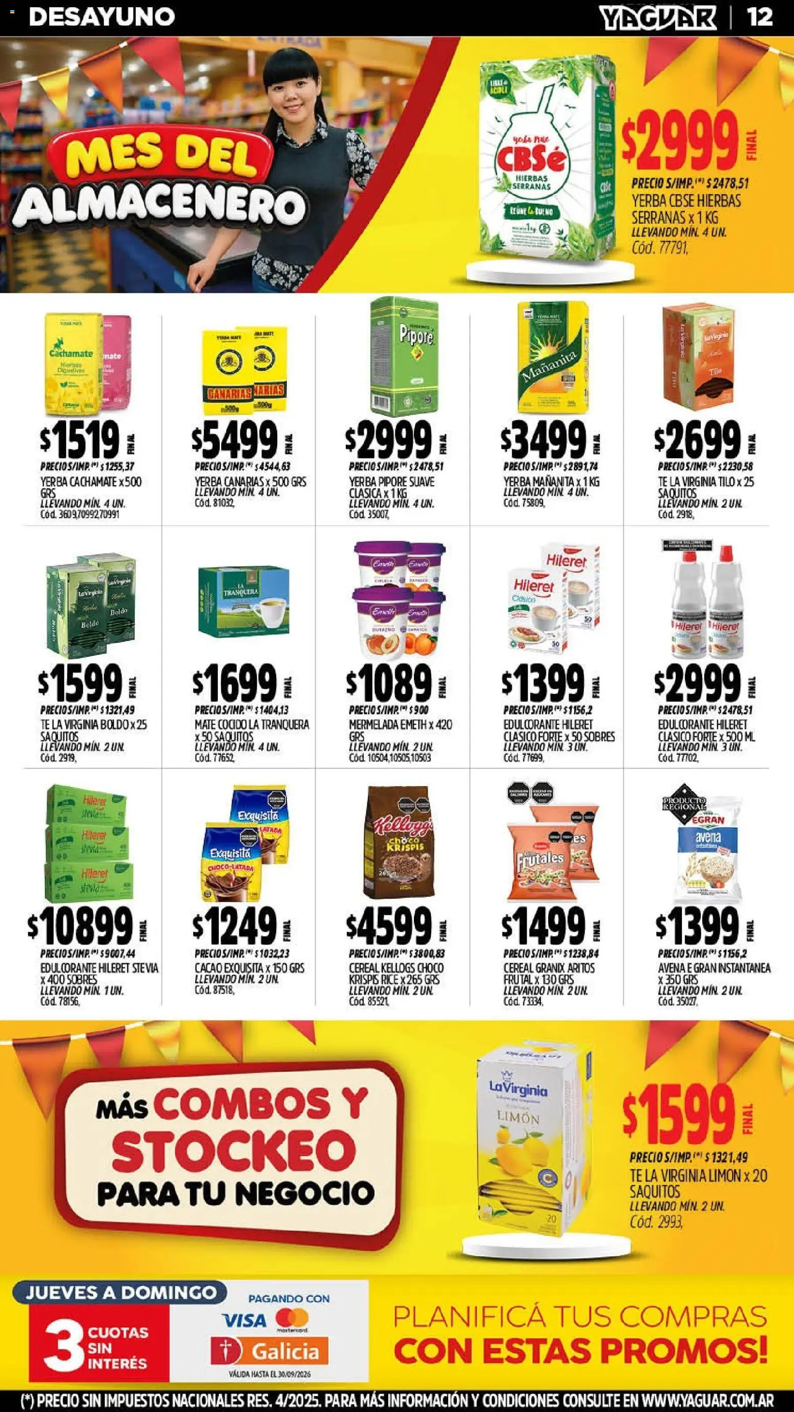 Vista previa del folleto de la tienda Yaguar válido desde el 14/09/2026 - Mate, Té, Yerba, Limón, Hierbas, Cacao, Edulcorante, Mate cocido