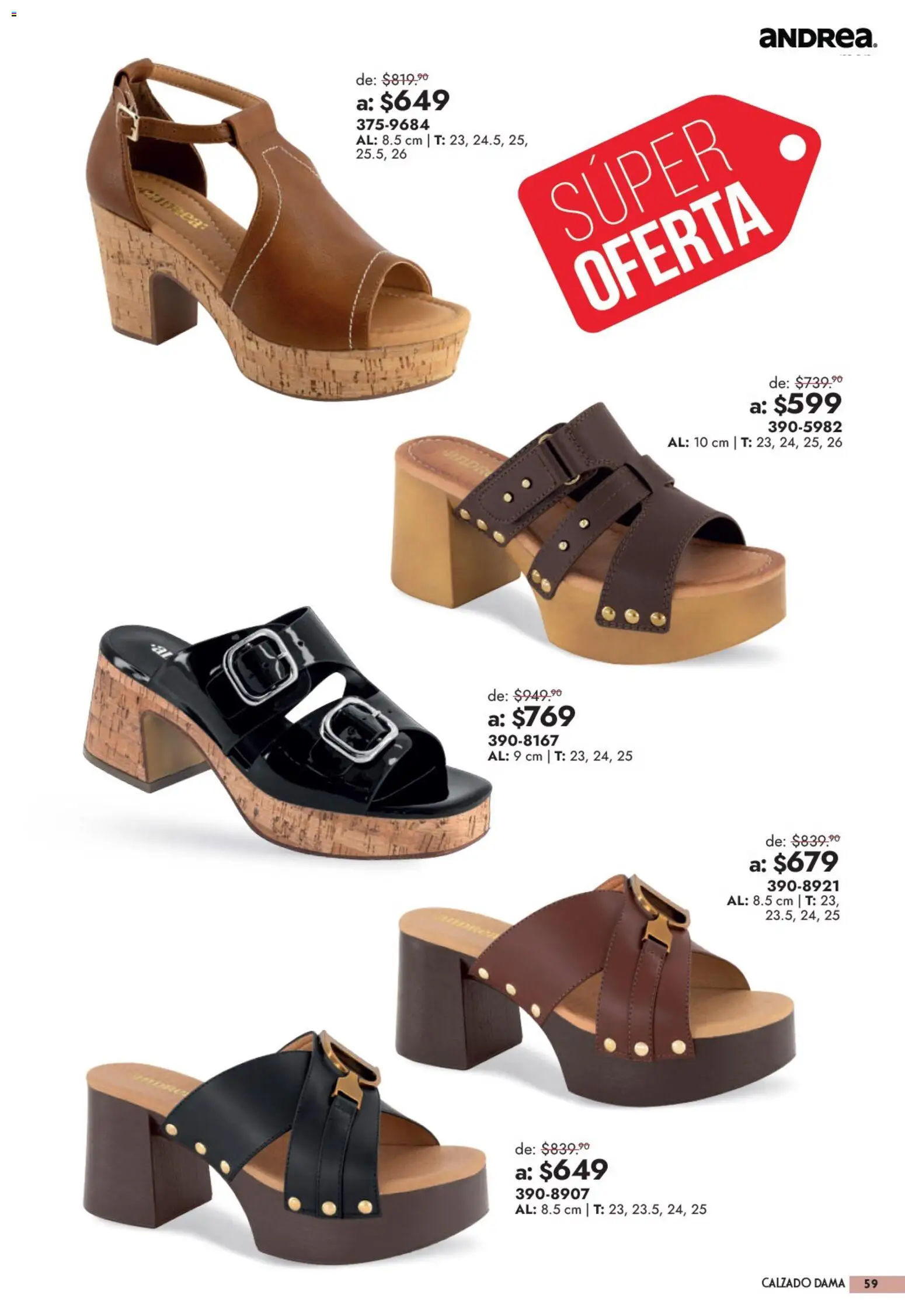 Vista previa las ofertas de la tienda Andrea - Andrea catálogo Outlet desde el 13/09/2026 