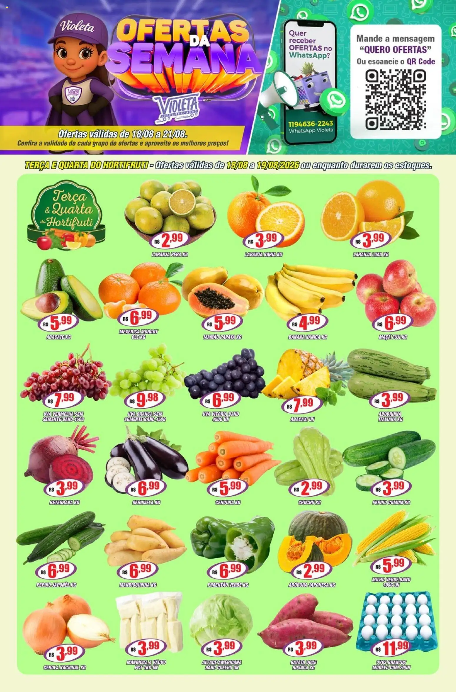 Pré-Visualização do folheto "Violeta Supermercados - Ofertas da semana" da loja Violeta Supermercados válido a partir de 18/08/2026