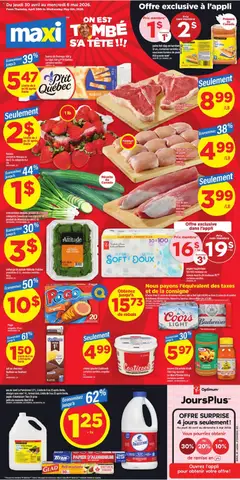 Un aperçu du dépliant Maxi weekly flyer / circulaire du magasin Maxi est valide à partir 30 avr. 2026