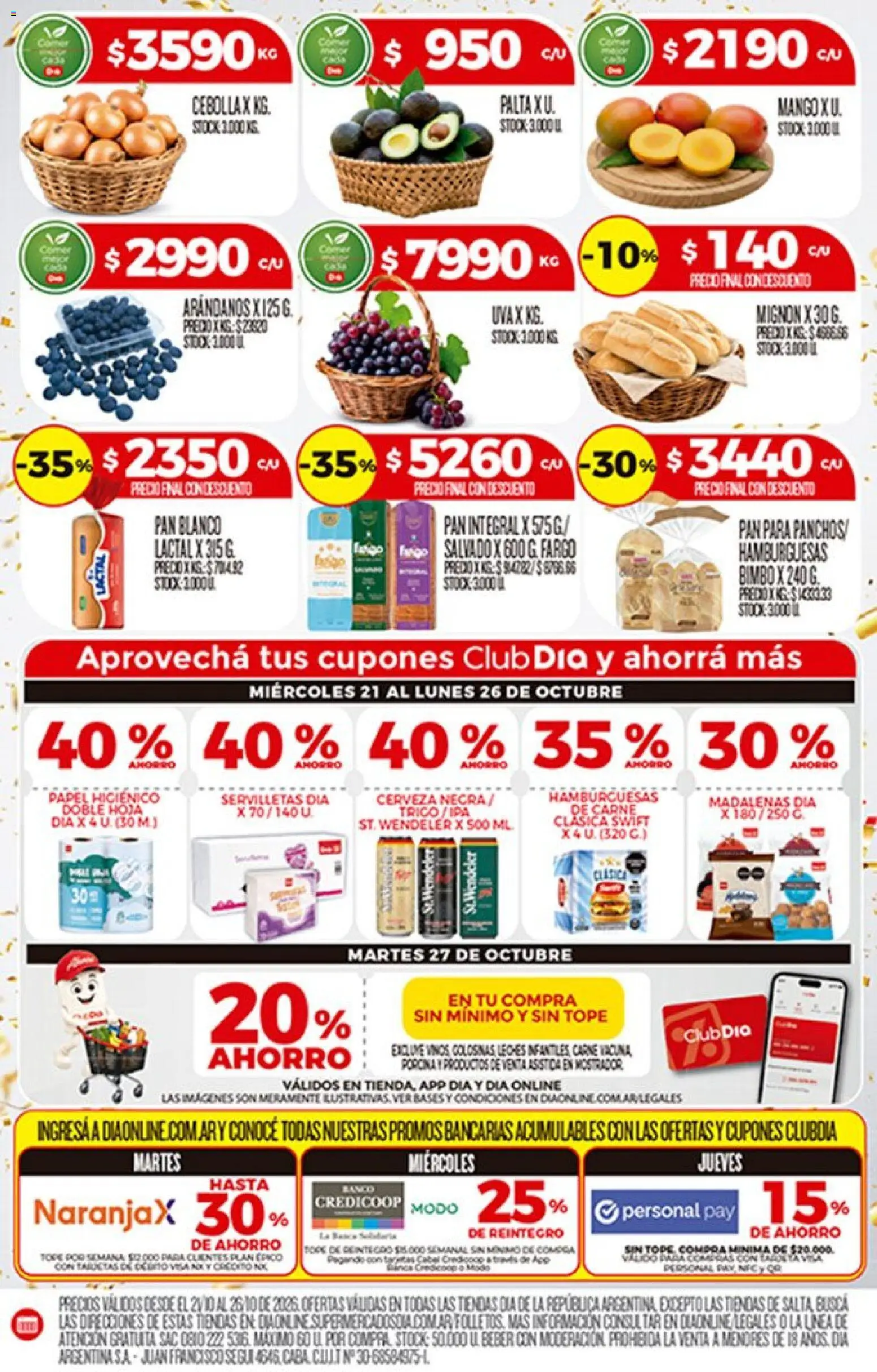Vista previa del folleto de la tienda Dia válido desde el 21/10/2026 