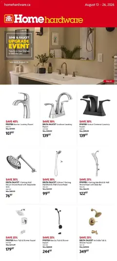 Un aperçu du dépliant Home Hardware - AMP Flyer du magasin Home Hardware est valide à partir 13 août 2026