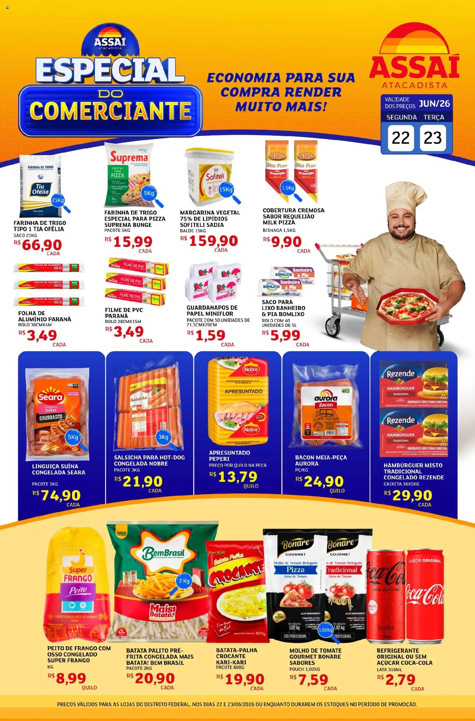 Pré-Visualização do folheto "Assaí Atacadista ofertas - DF" da loja Assaí Atacadista válido a partir de 22/06/2026