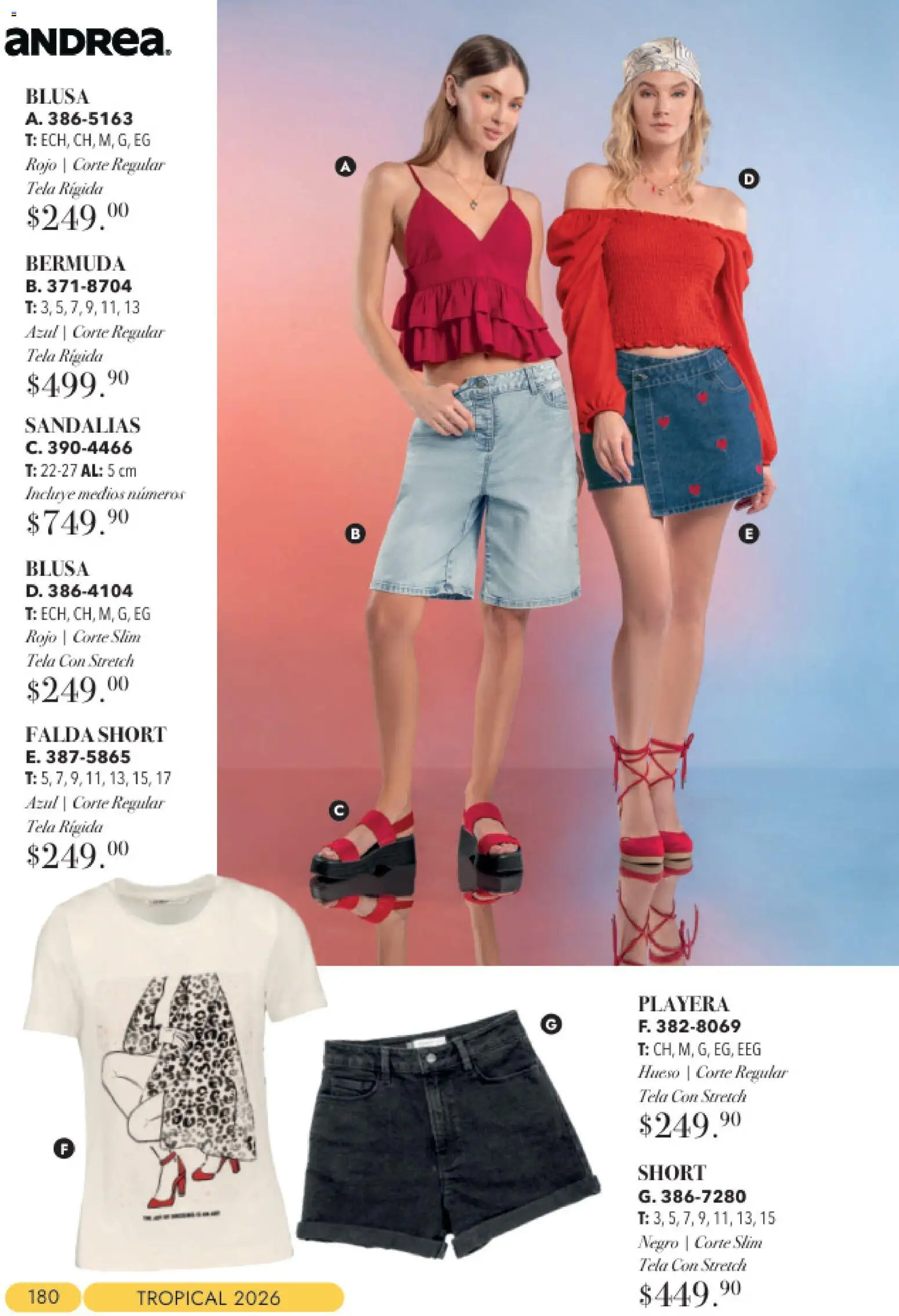 Vista previa las ofertas de la tienda Andrea - Andrea catálogo Tropical desde el 23/08/2026 