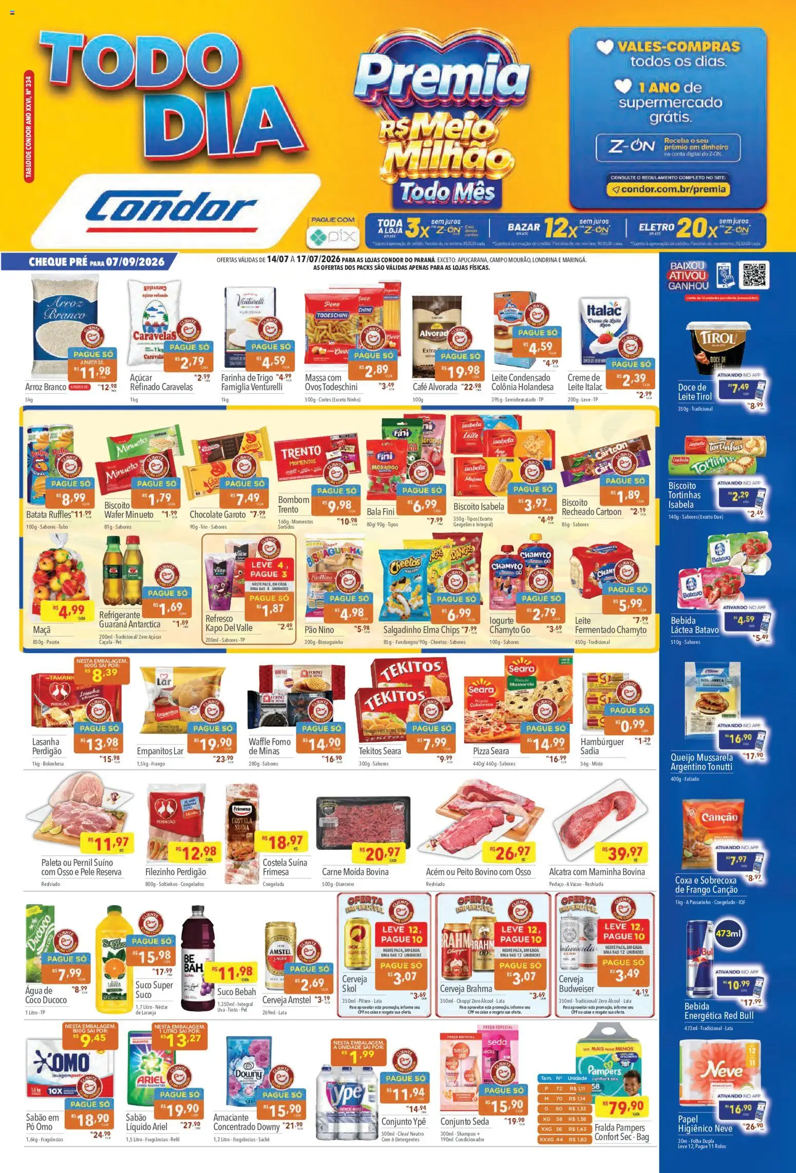 Pré-Visualização do folheto "Supermercados Condor - Ofertas da semana" da loja Supermercados Condor válido a partir de 14/07/2026