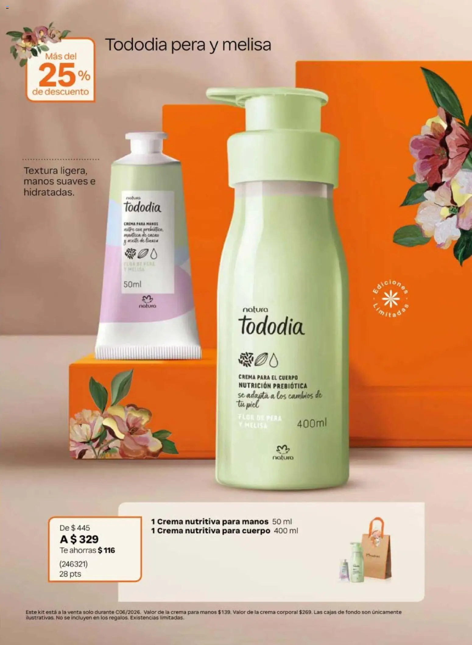 Vista previa las ofertas de la tienda Natura - Natura campaña 6 2026 desde el 02/04/2026 - Té, Crema, Pera, Crema corporal, Crema para manos