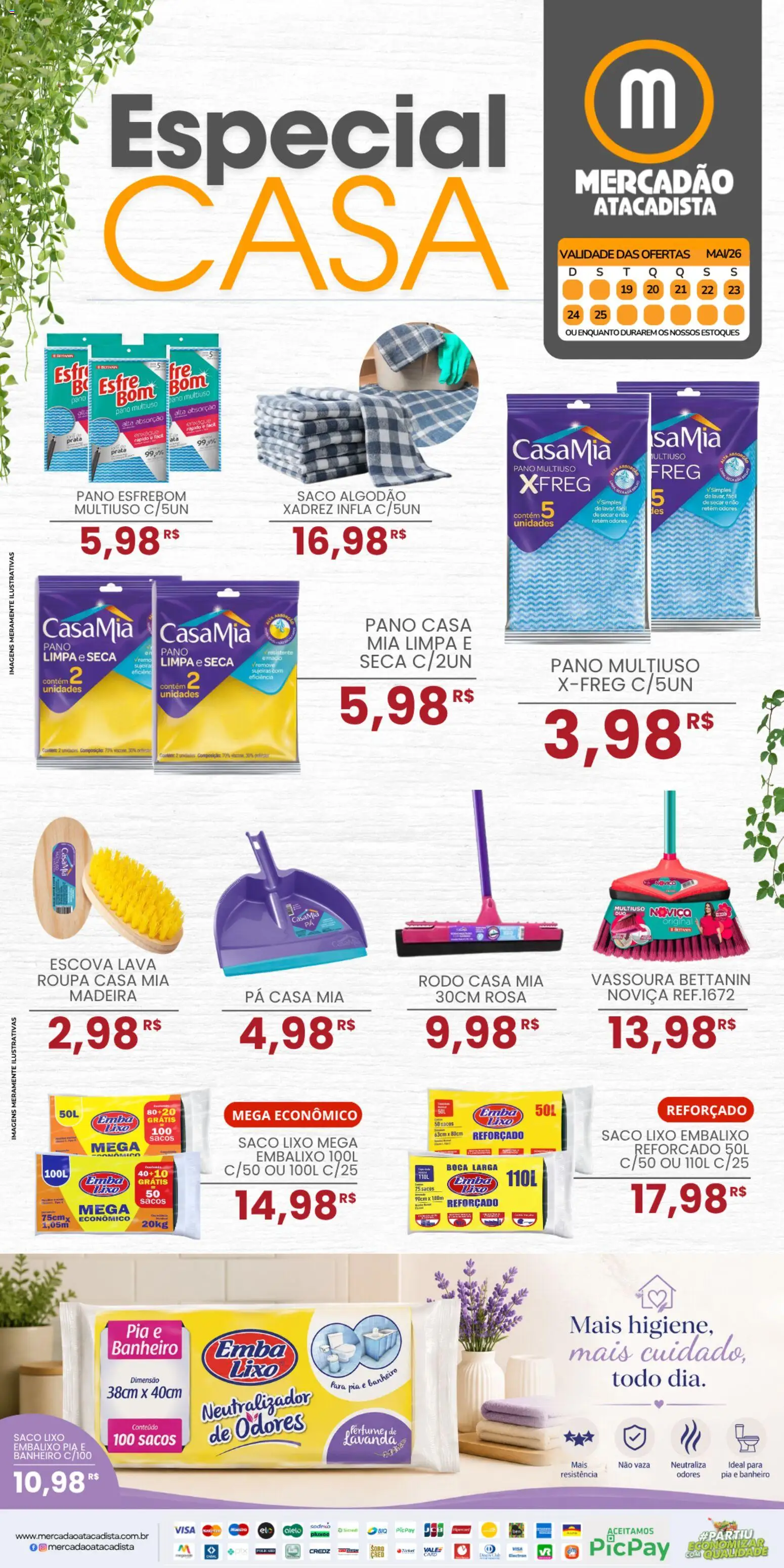 Pré-Visualização do folheto "Mercadão Atacadista ofertas Casa" da loja Mercadão Atacadista válido a partir de 19/05/2026