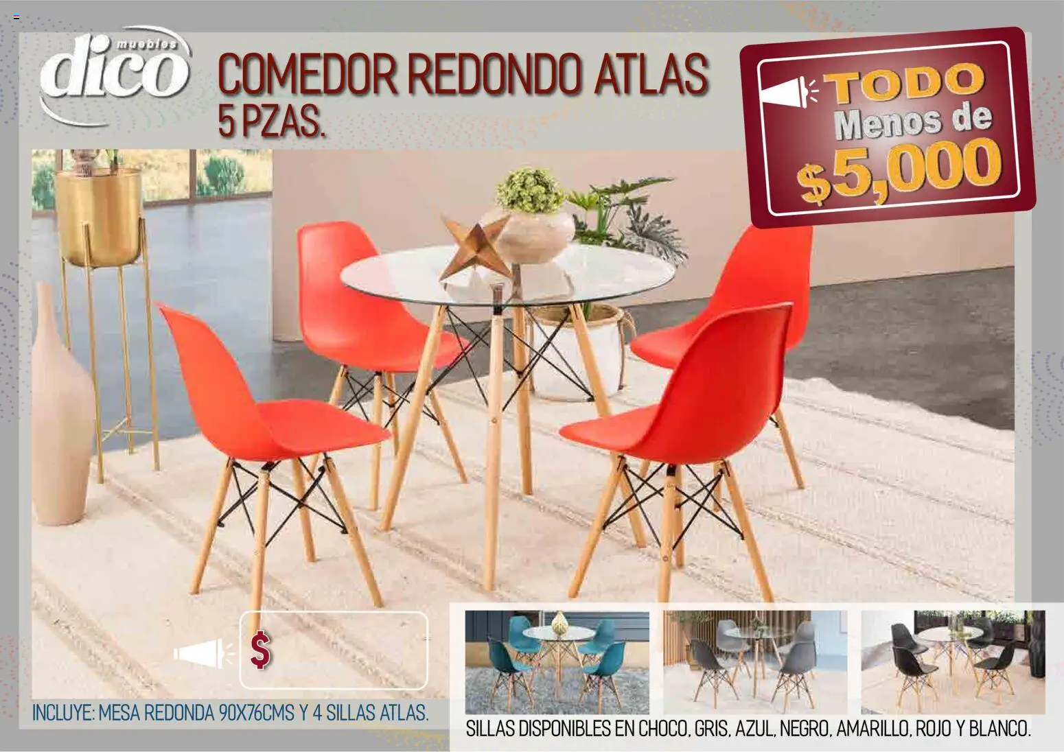 Vista previa las ofertas de la tienda Muebles Dico - Muebles Dico catálogo Todo menos de 5000 Pacifico desde el 09/04/2026 