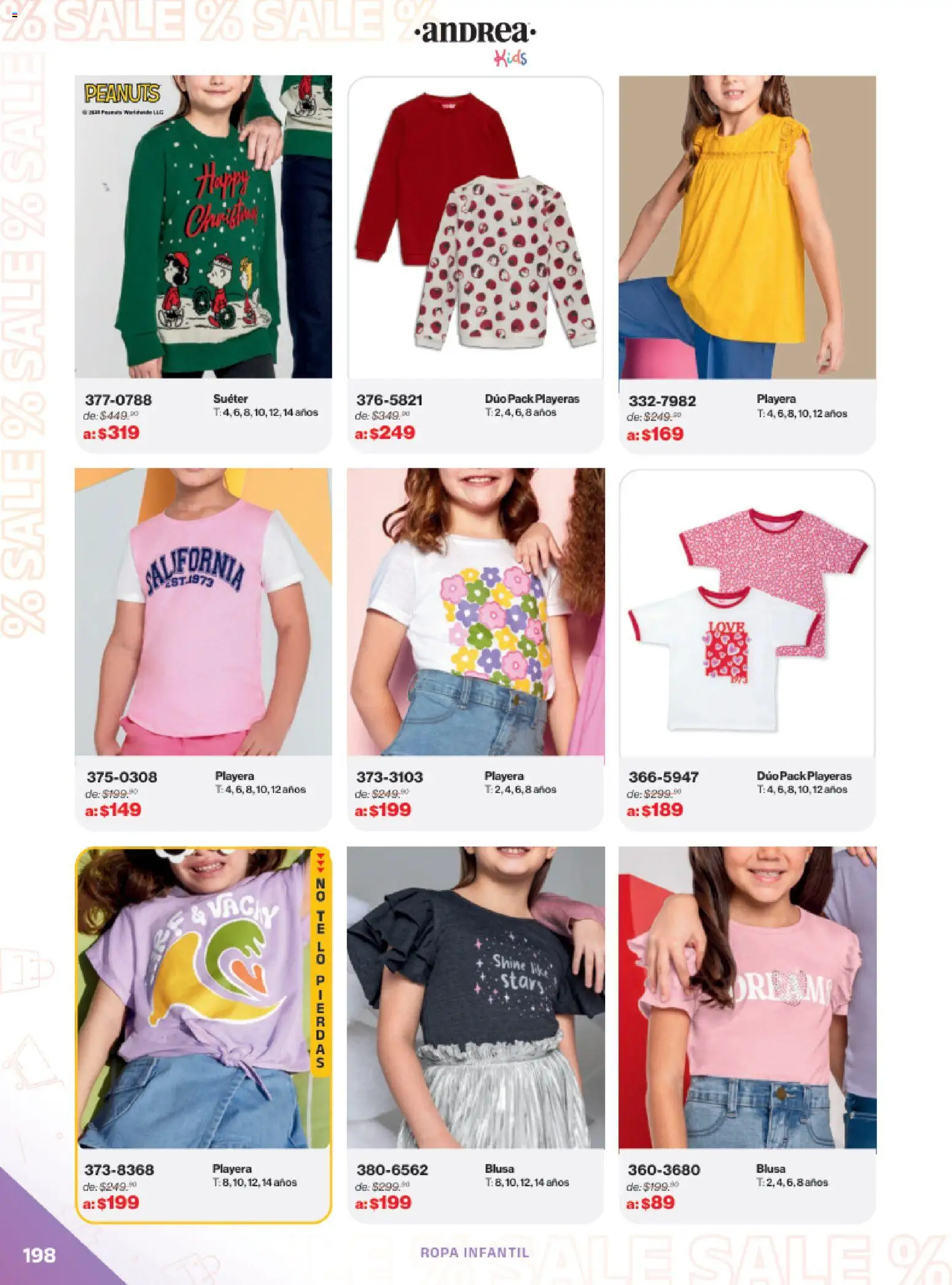 Vista previa las ofertas de la tienda Andrea - Catálogo Outlet desde el 21/12/2025 - Playera, Ropa, Blusa, Suéter