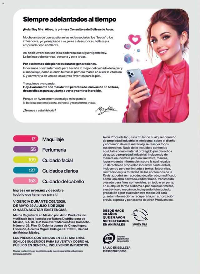 Nuevo catálogo de Avon a partir del 29/05