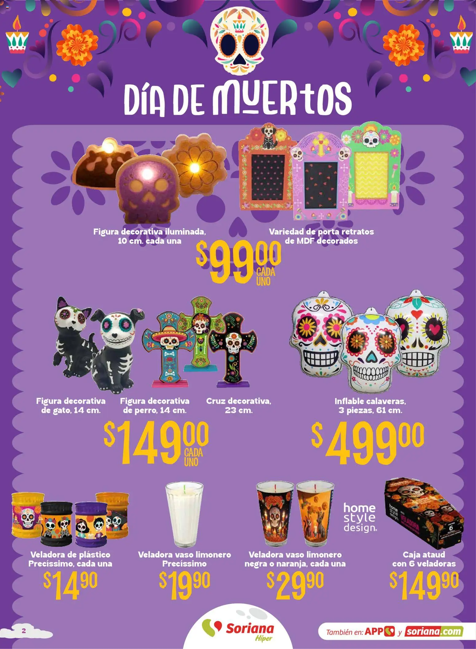Vista previa las ofertas de la tienda Soriana - Soriana Halloween y Día de muertos Híper Nacional desde el 08/09/2026 