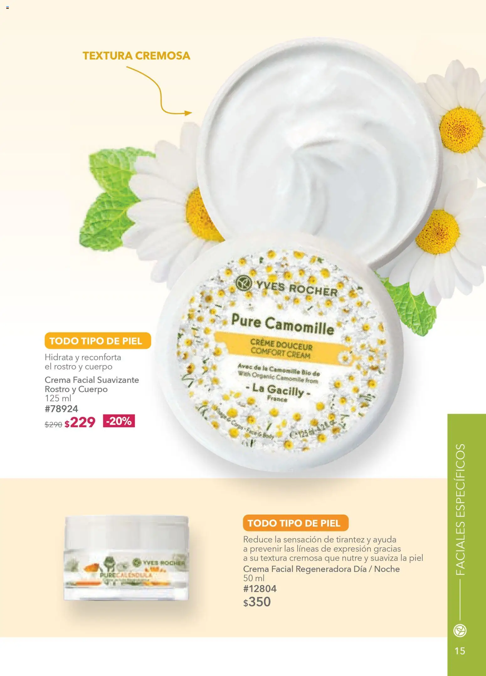 Vista previa las ofertas de la tienda Yves Rocher - Campaña 4 2026 desde el 03/03/2026 - Crema, Puré, Crema facial, Suavizante