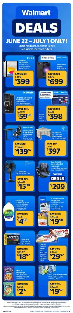 Preview of leaflet Walmart Deals from shop Walmart is valid from Jun 22, 2026