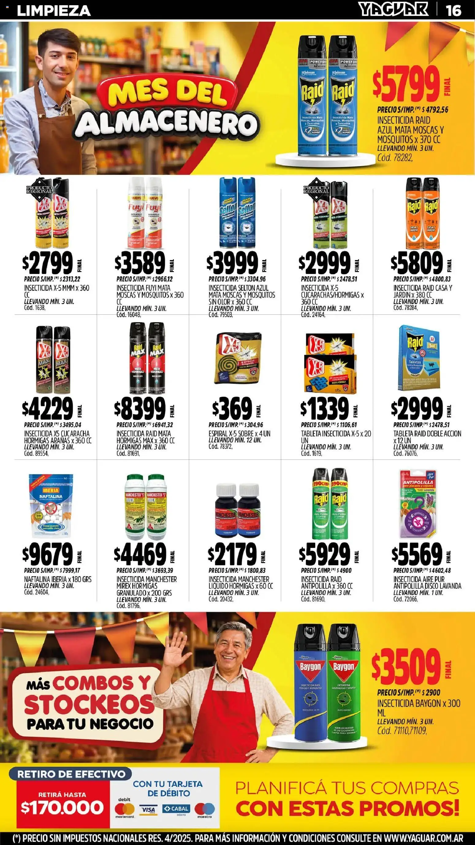 Vista previa del folleto de la tienda Yaguar válido desde el 31/08/2026 - Disco, Sobre, Insecticida, Tableta, Mata moscas
