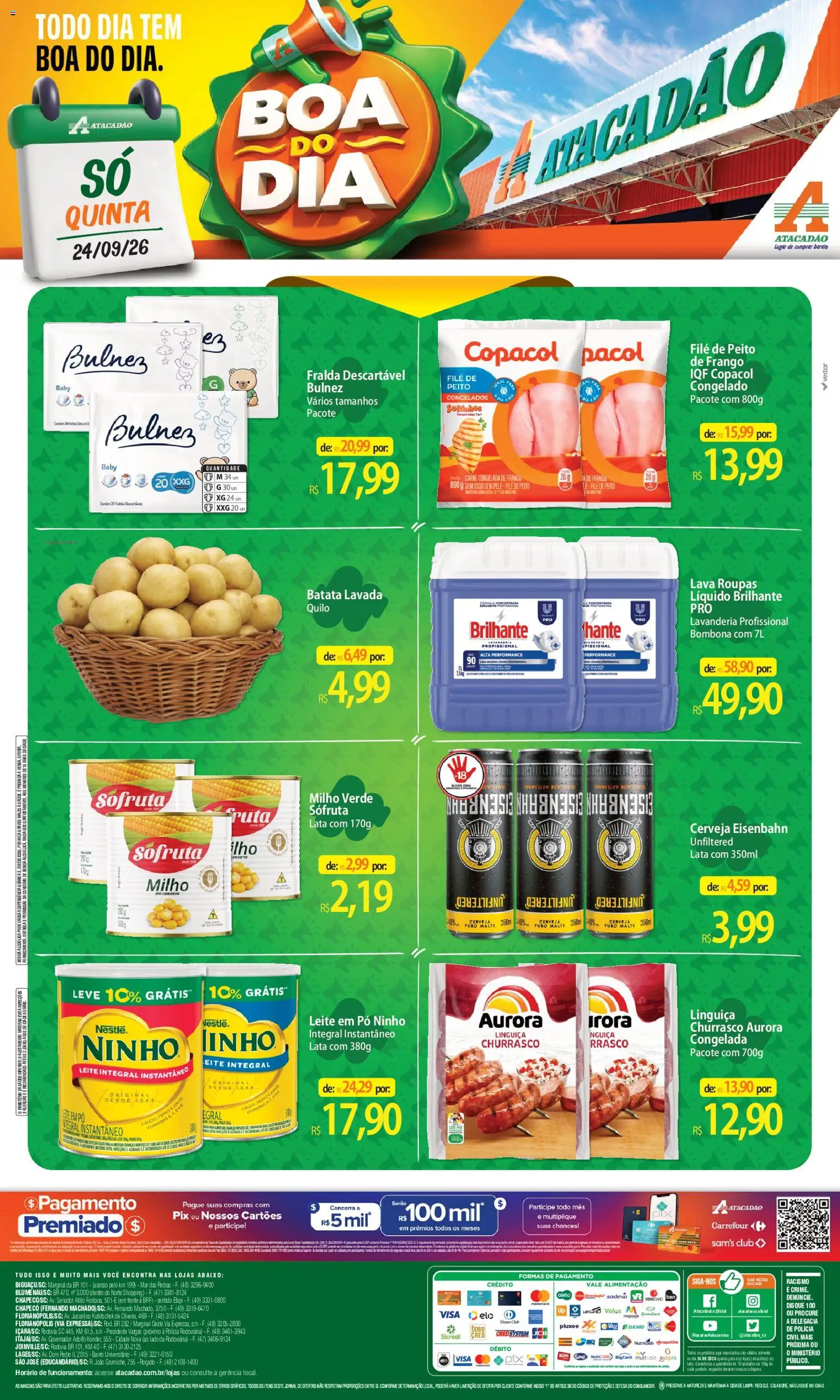 Pré-Visualização do folheto "Atacadão ofertas - SC" da loja Atacadão válido a partir de 24/09/2026