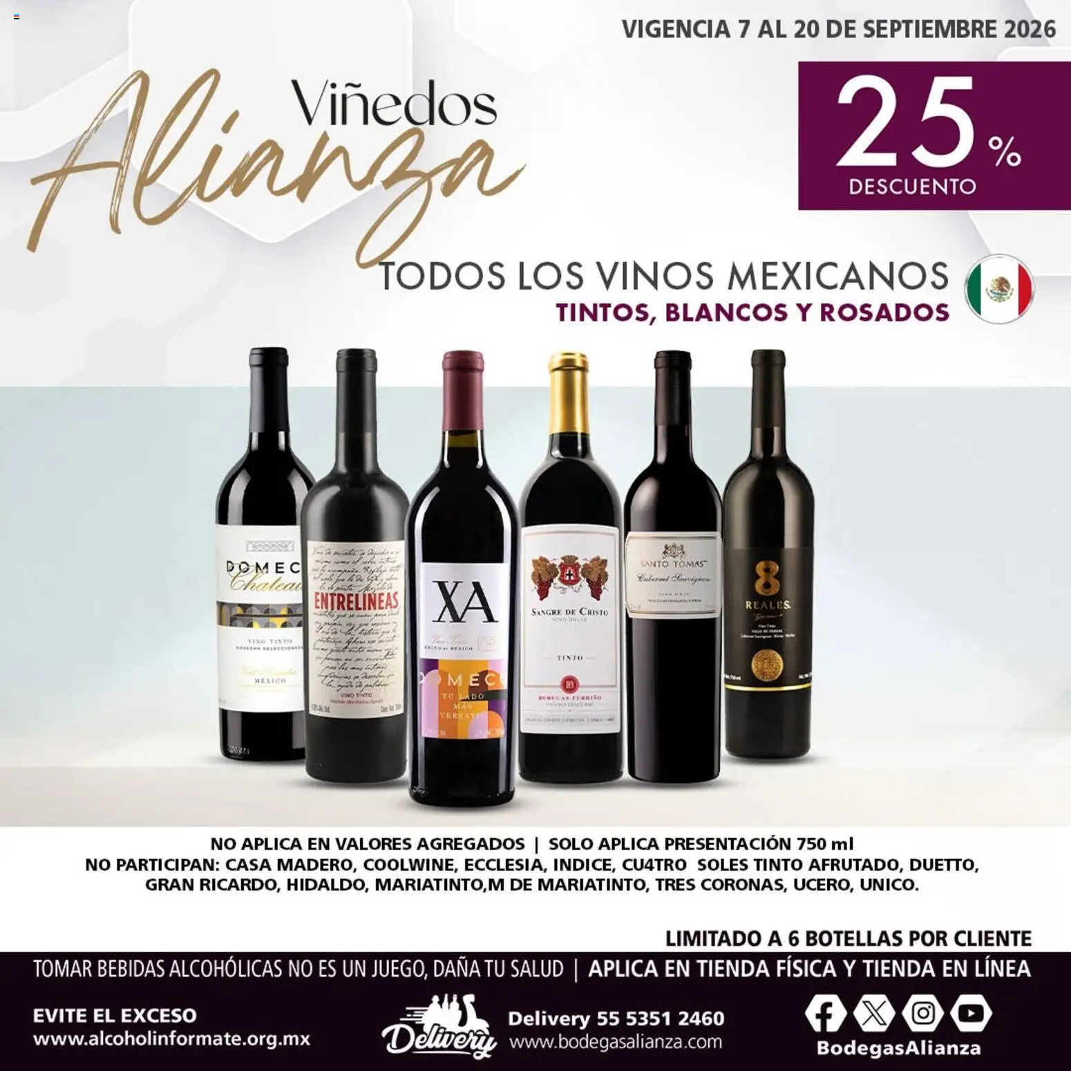 Vista previa las ofertas de la tienda Bodegas Alianza - Bodegas Alianza catálogo Viñedos Alianza desde el 07/09/2026 
