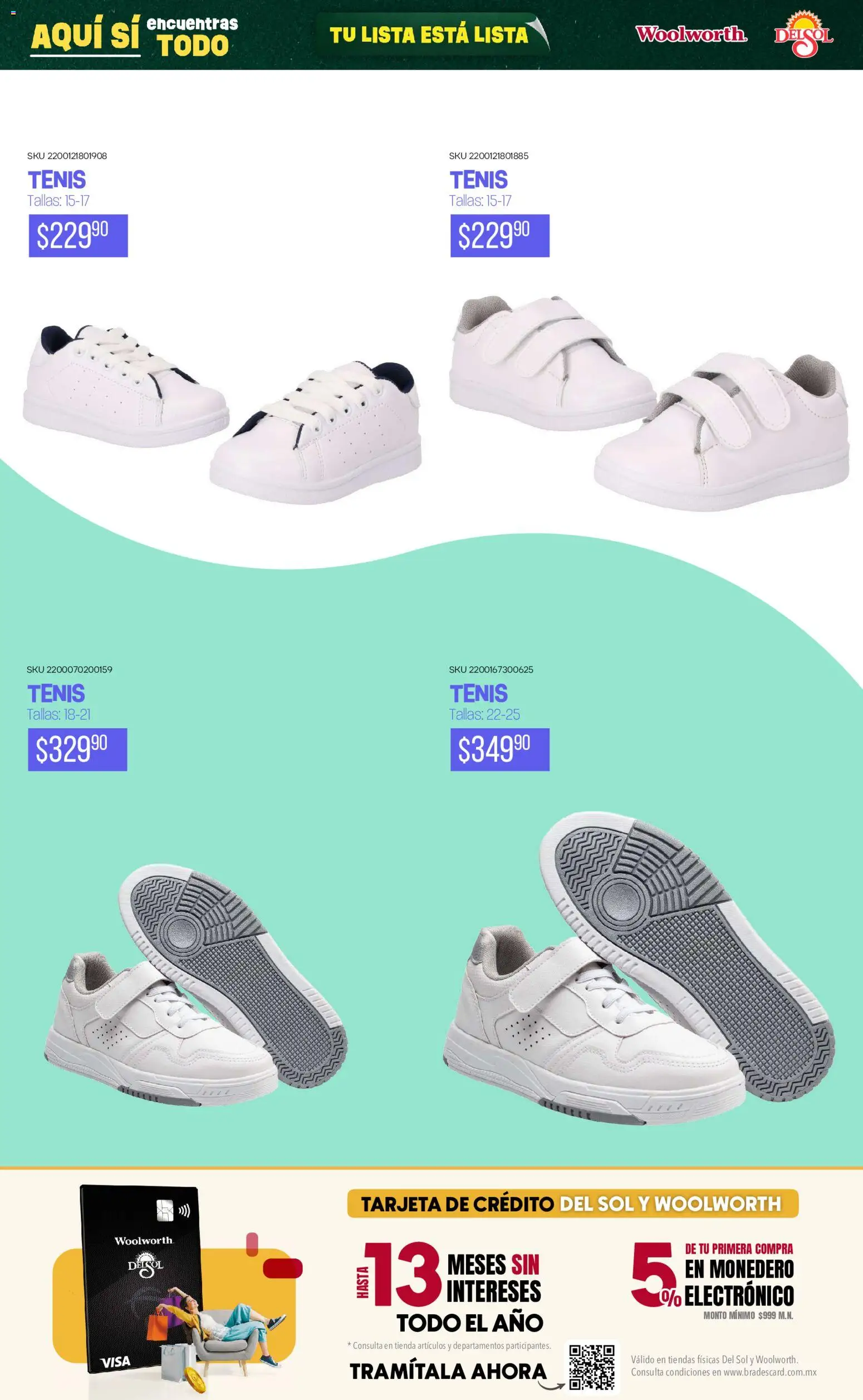 Vista previa las ofertas de la tienda Del Sol y Woolworth - Del Sol y Woolworth catálogo Back To School desde el 25/06/2026 