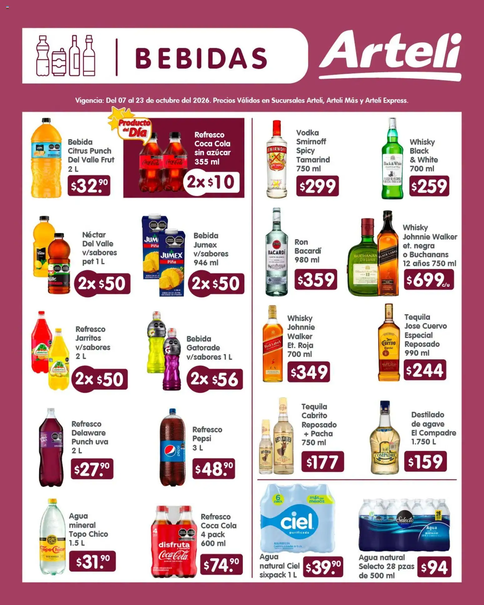 Vista previa las ofertas de la tienda Arteli - Arteli folleto Quincenal desde el 07/10/2026 