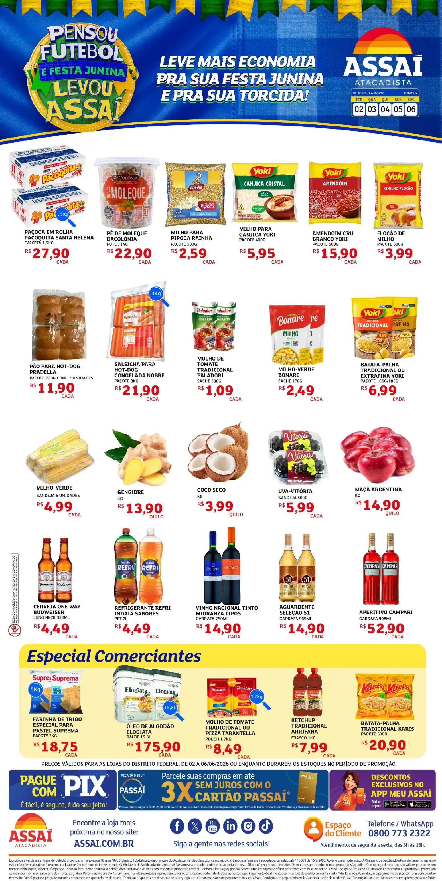 Pré-Visualização do folheto "Assaí Atacadista ofertas - DF" da loja Assaí Atacadista válido a partir de 02/06/2026