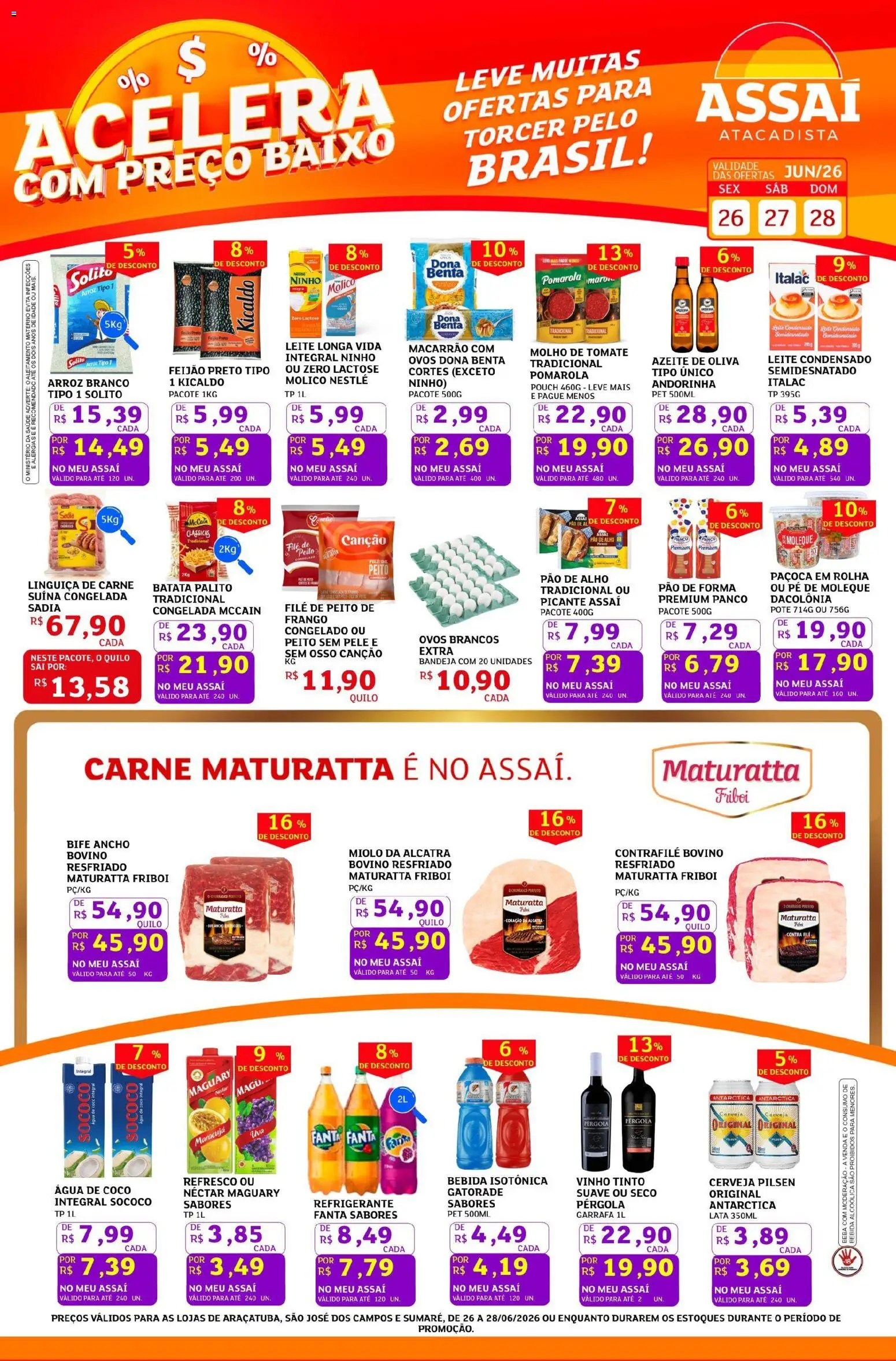 Pré-Visualização do folheto "Assaí Atacadista ofertas - SP" da loja Assaí Atacadista válido a partir de 26/06/2026
