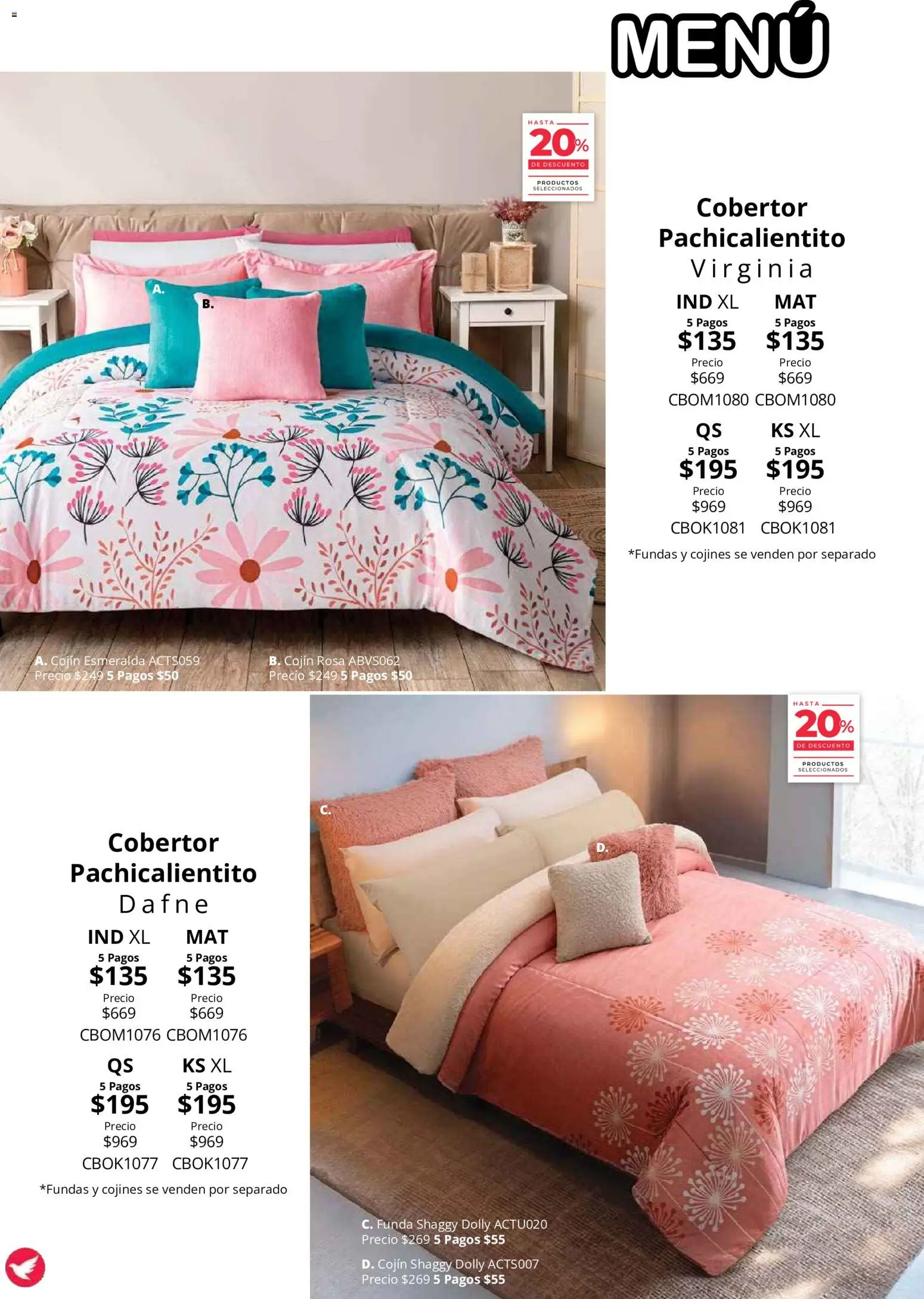 Vista previa las ofertas de la tienda Colchas Concord - Colchas Concord catálogo Colección Cobertor desde el 01/08/2026 