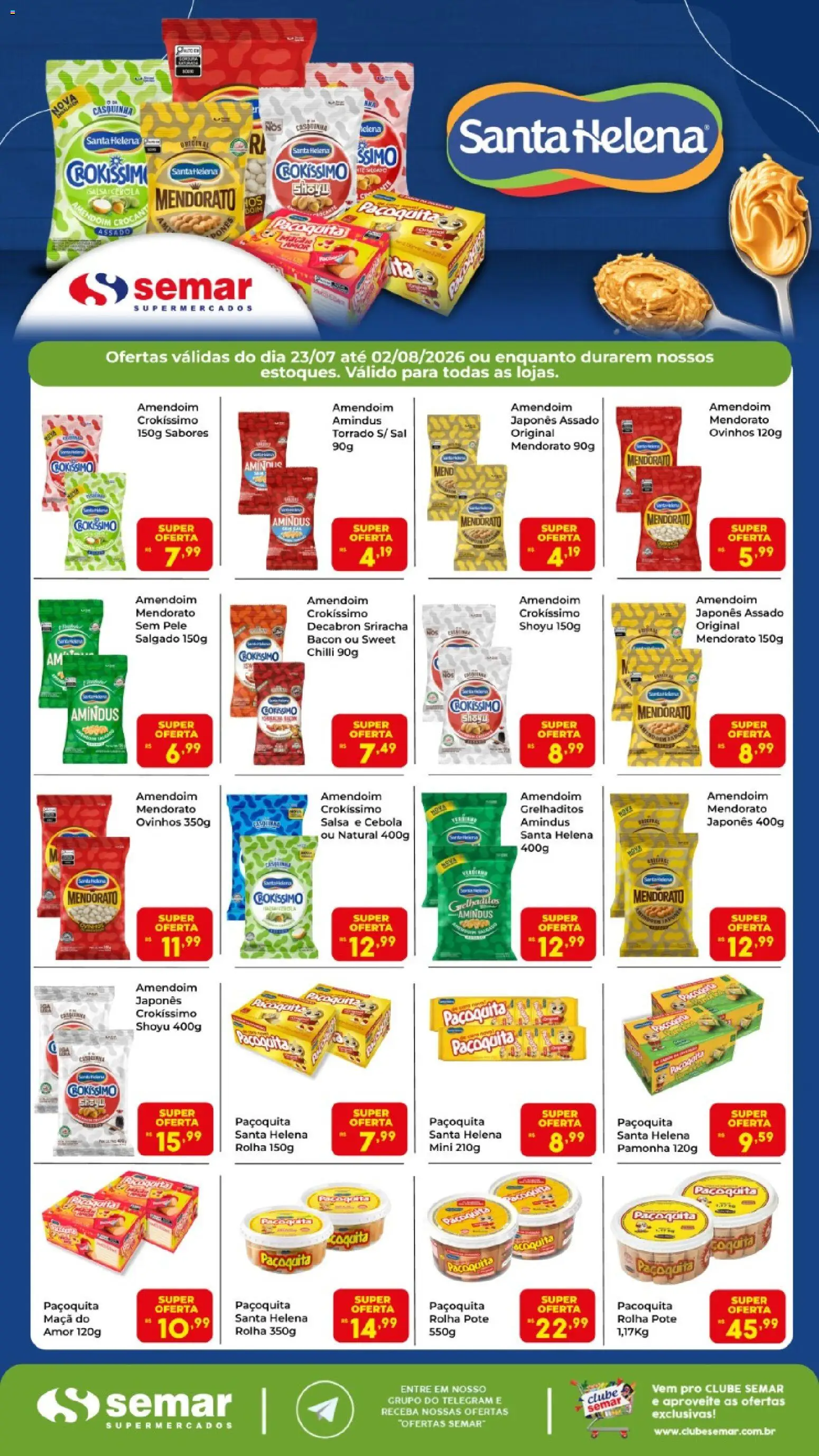 Pré-Visualização do folheto "Semar Supermercado ofertas Santa Helena" da loja Semar Supermercado válido a partir de 23/07/2026