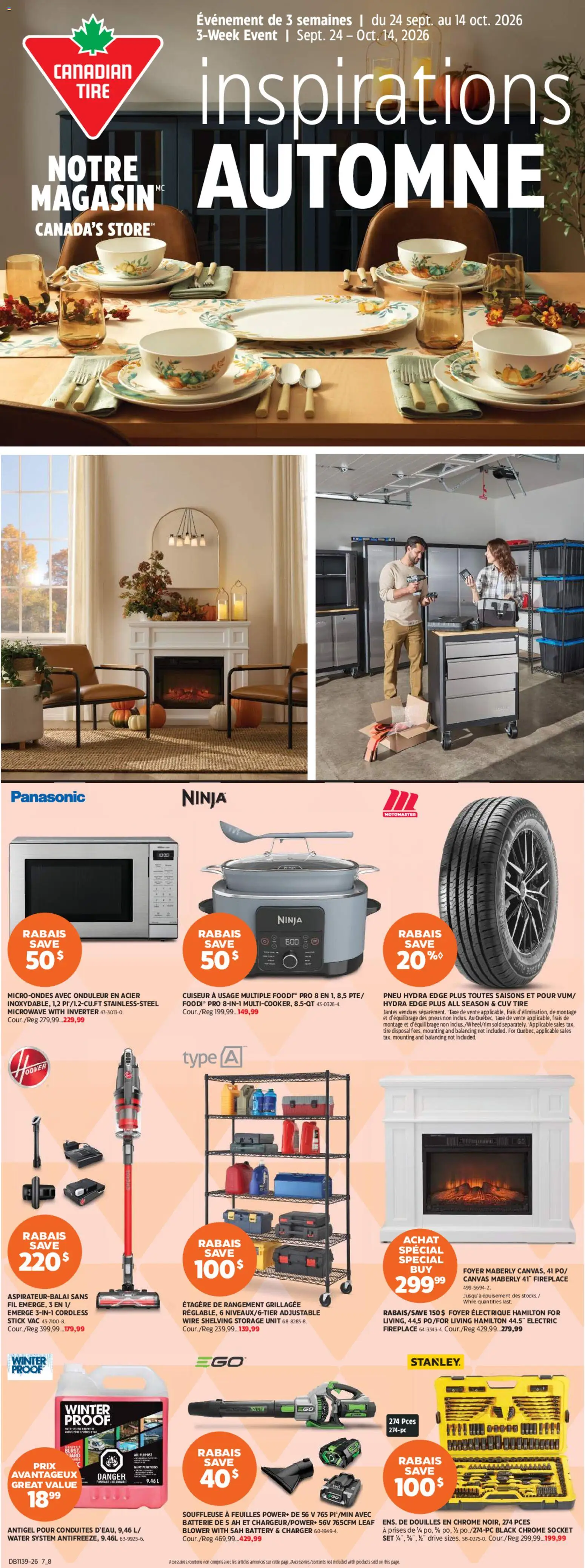 Preview of leaflet Canadian Tire circulaire - Inspirations antomne from shop Canadian Tire is valid from Sep 24, 2026