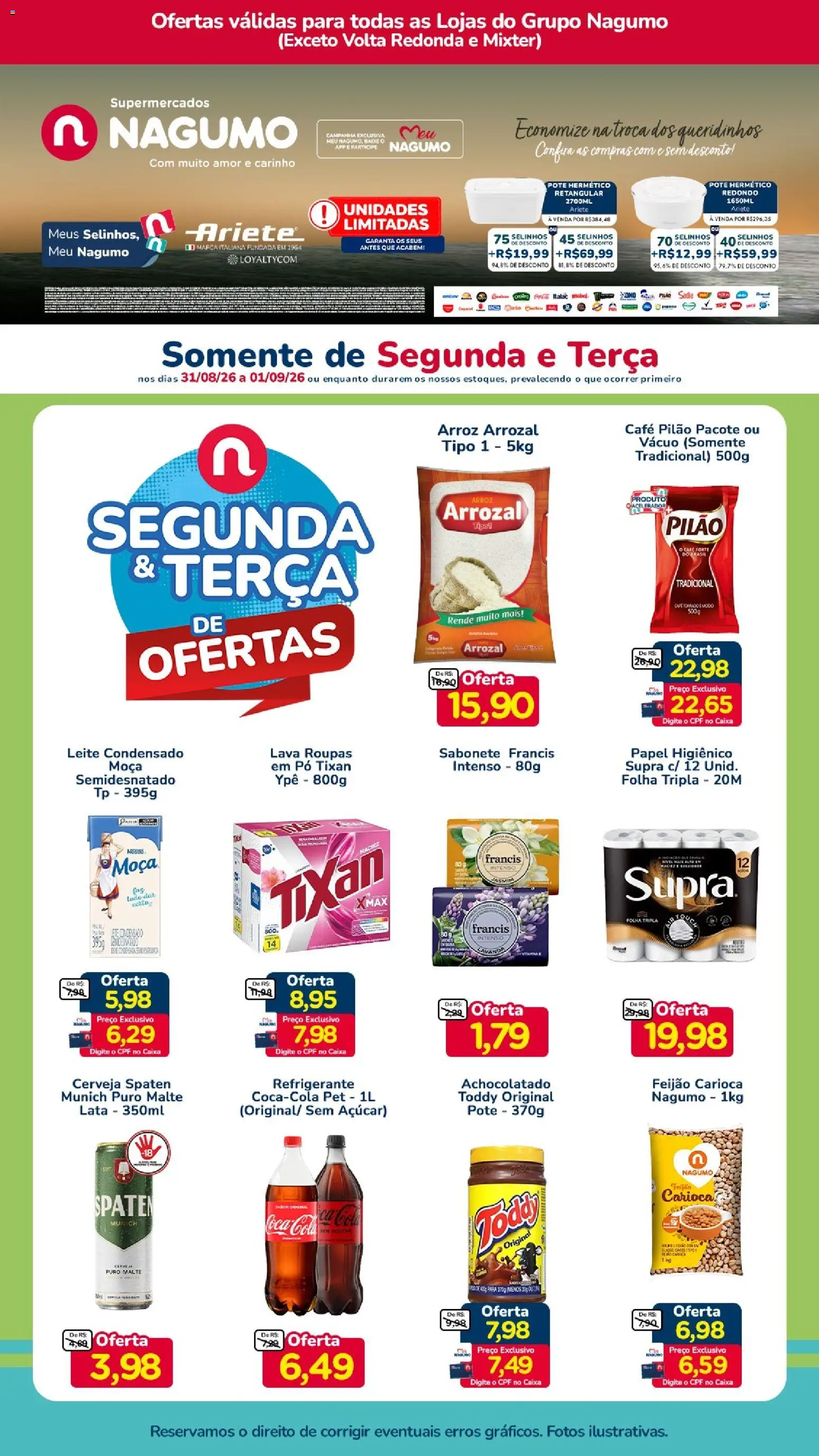 Pré-Visualização do folheto "Nagumo ofertas Segunda e Terça" da loja Nagumo válido a partir de 31/08/2026