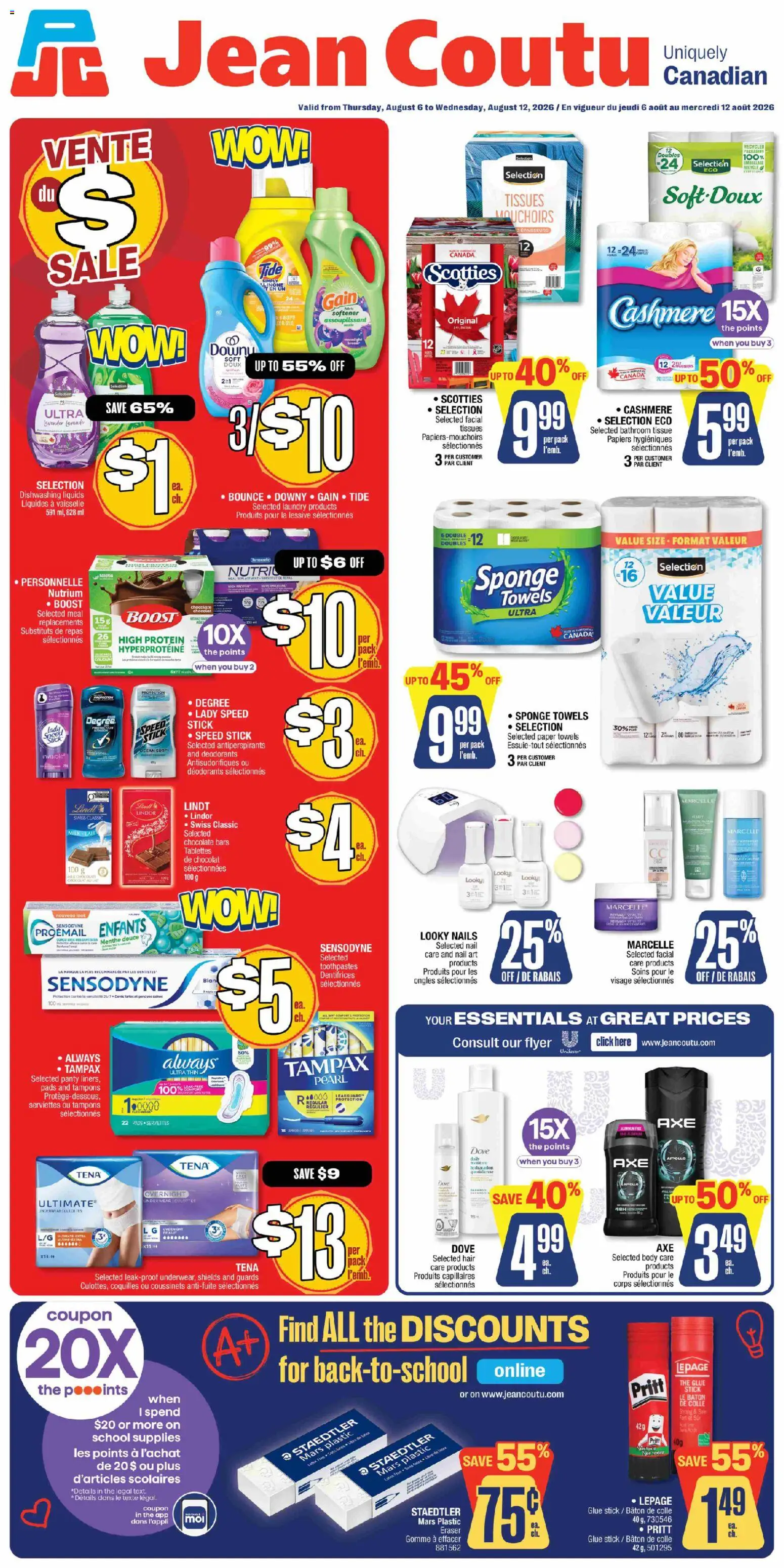 Preview of leaflet Jean Coutu weekly flyer from shop Jean Coutu is valid from Aug 06, 2026