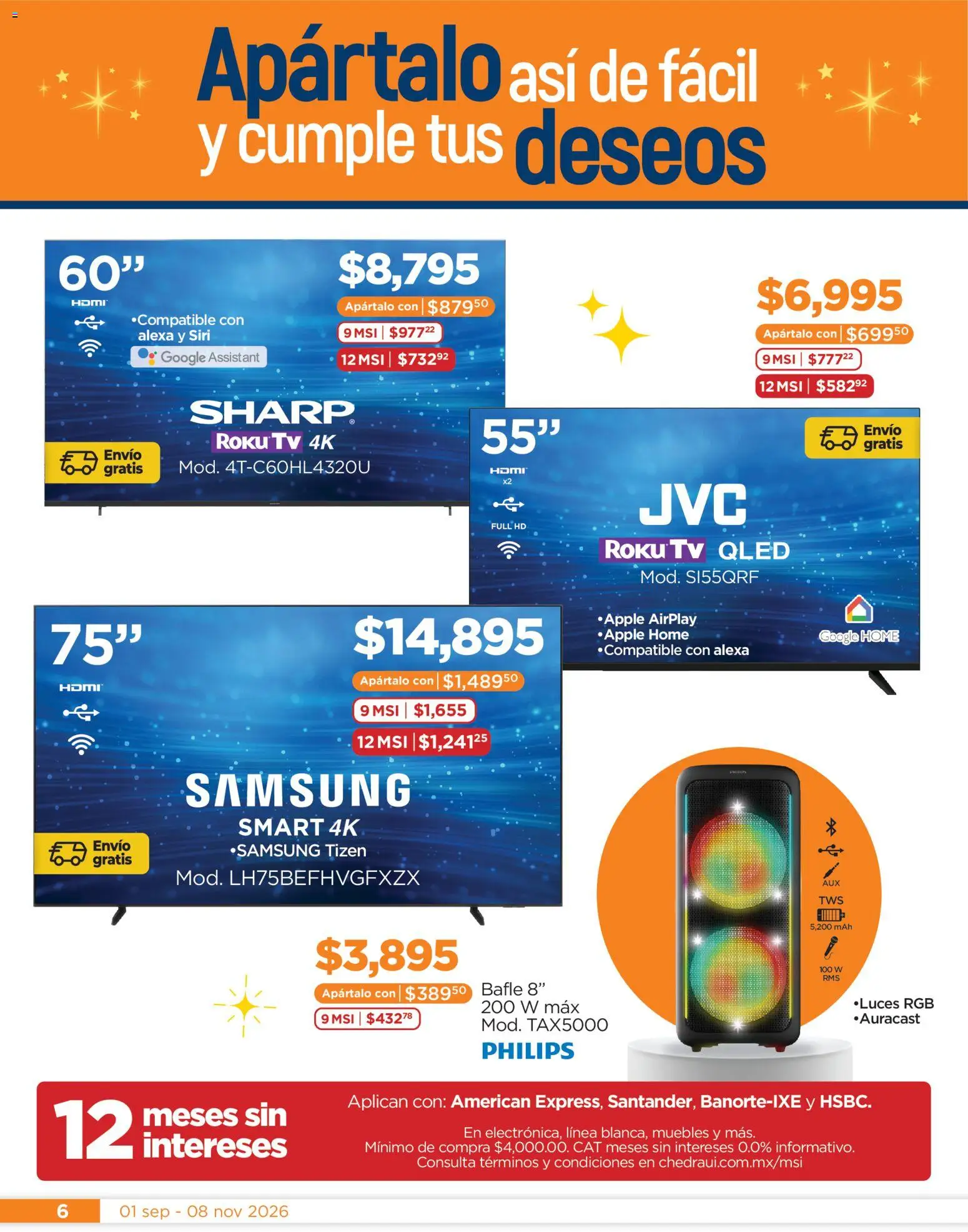 Vista previa las ofertas de la tienda Chedraui - Chedraui Llegan los porti ofertones del otoño desde el 01/09/2026 