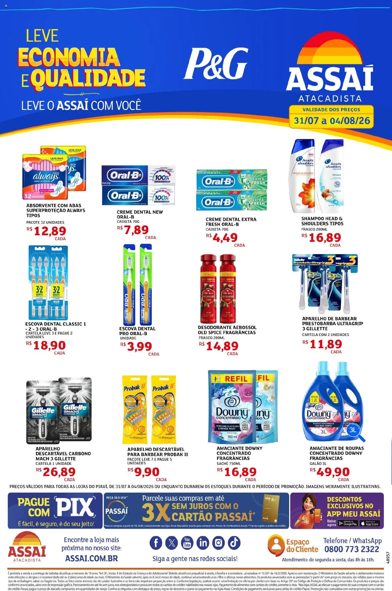 Pré-Visualização do folheto "Assaí Atacadista ofertas - PI" da loja Assaí Atacadista válido a partir de 31/07/2026