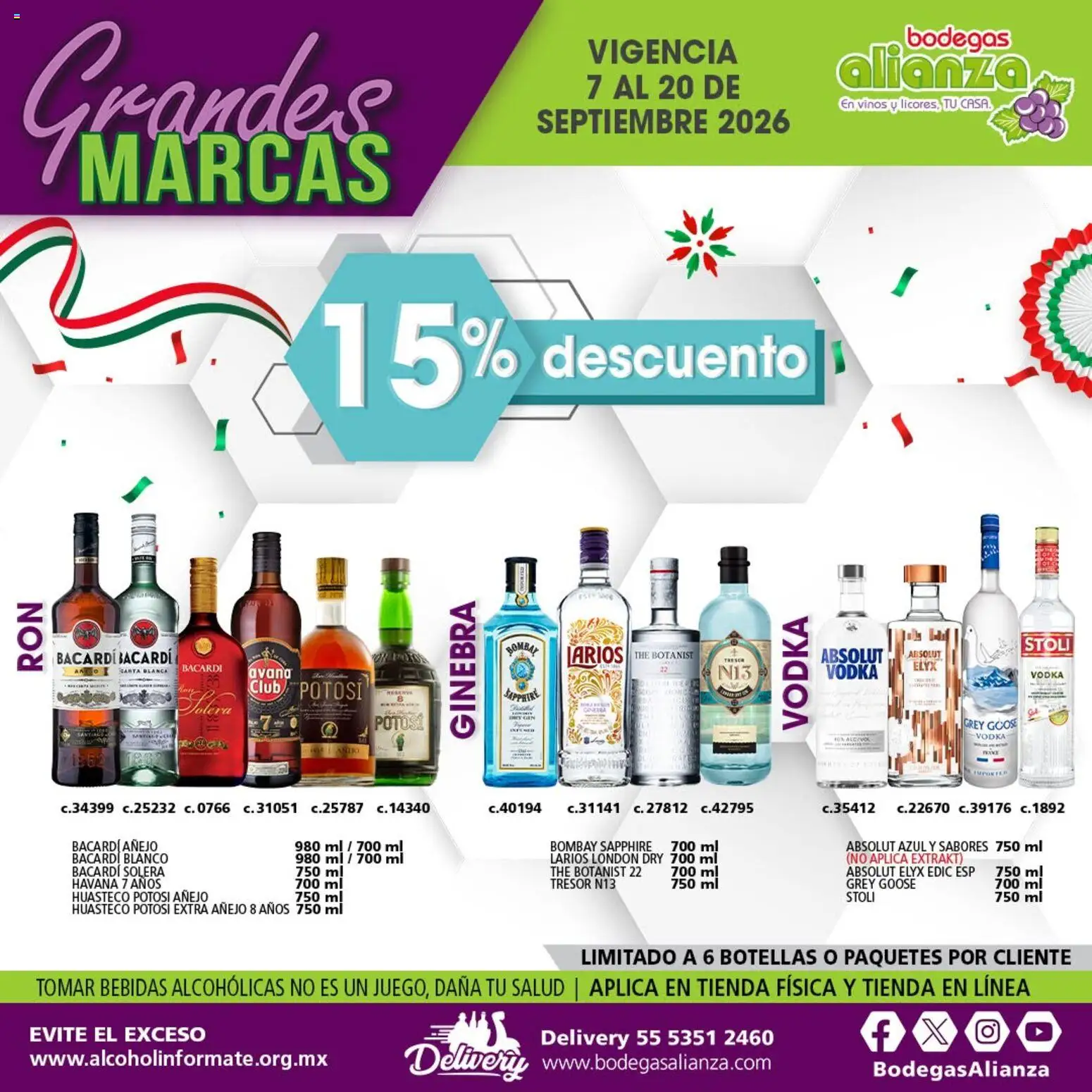 Vista previa las ofertas de la tienda Bodegas Alianza - Bodegas Alianza catálogo Grandes Marcas desde el 07/09/2026 