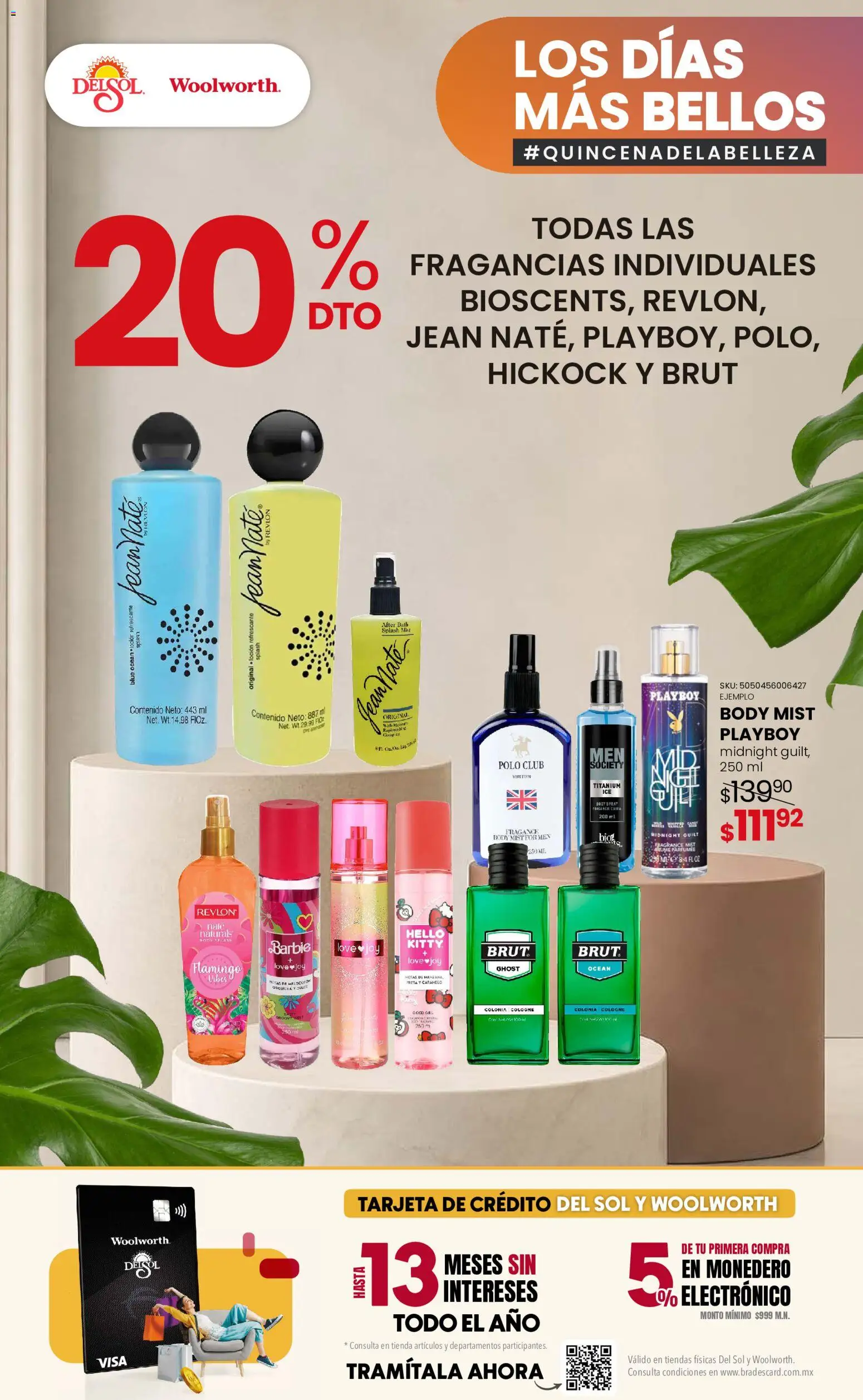 Vista previa las ofertas de la tienda Del Sol y Woolworth - Del Sol y Woolworth catálogo Los días más bellos - Quincena Belleza desde el 01/10/2026 - Fresa, Body, Monedero, Loción