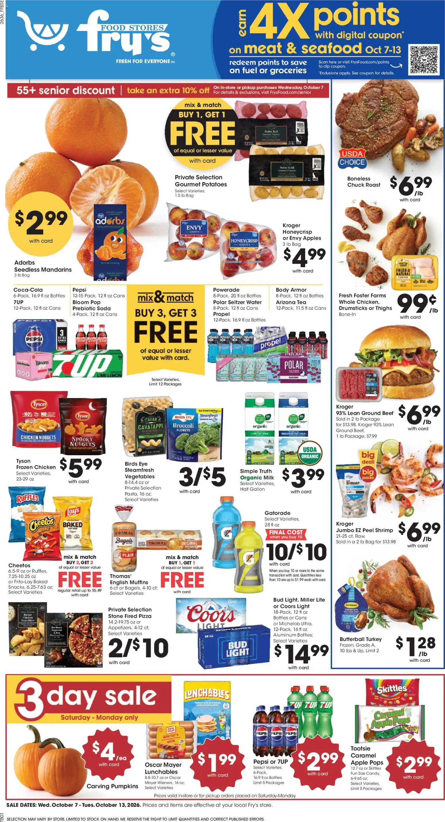 Ad Preview of Fry's Food Fry's Food Weekly Ad from 10/07/2026