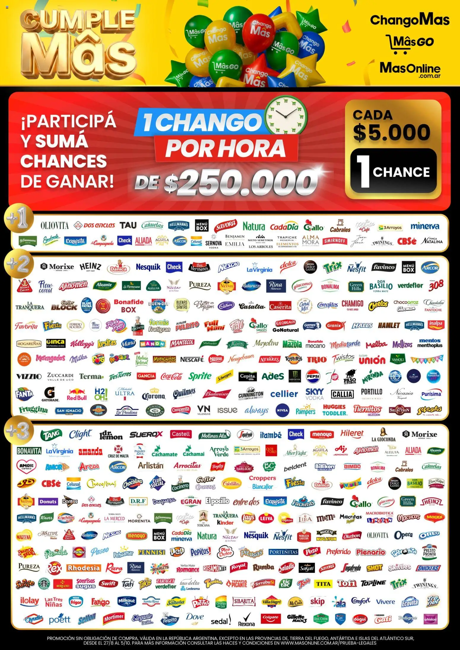 Vista previa del folleto de la tienda Changomas válido desde el 01/09/2026 - Mate, Arroz, Tierra, Planta, Pala, Mani, Snickers, Pocillo