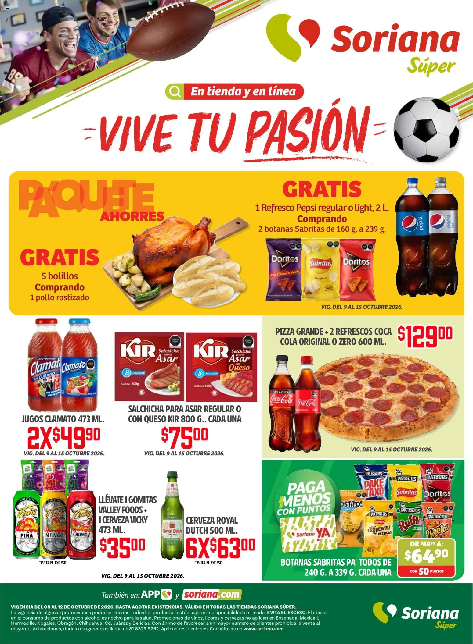 Vista previa las ofertas de la tienda Soriana - Soriana folleto Vive tu pasión desde el 08/10/2026 