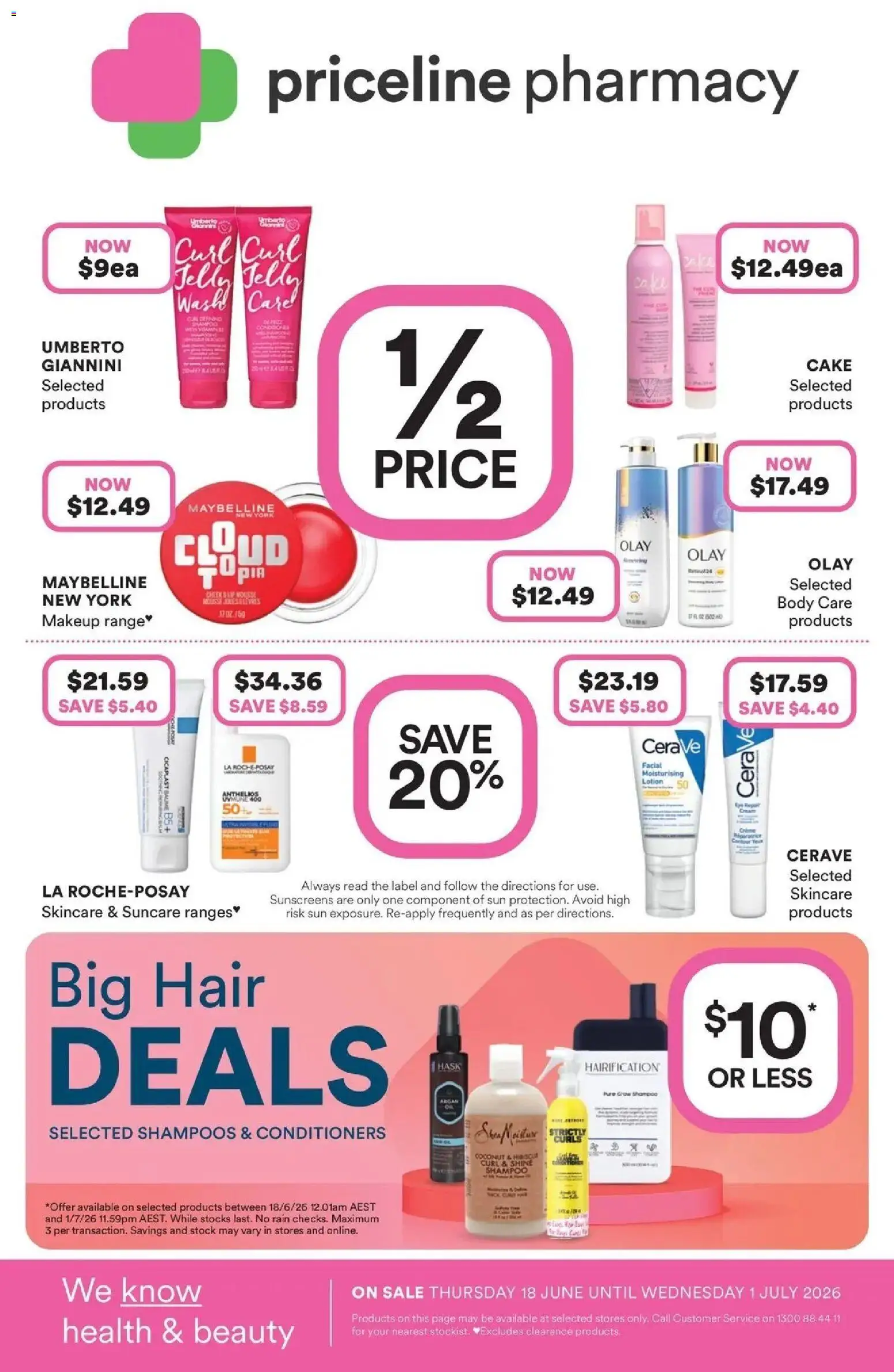 Preview of catalogue Priceline Pharmacy catalogue Sunshine from shop Priceline Pharmacy valid 17/06/2026