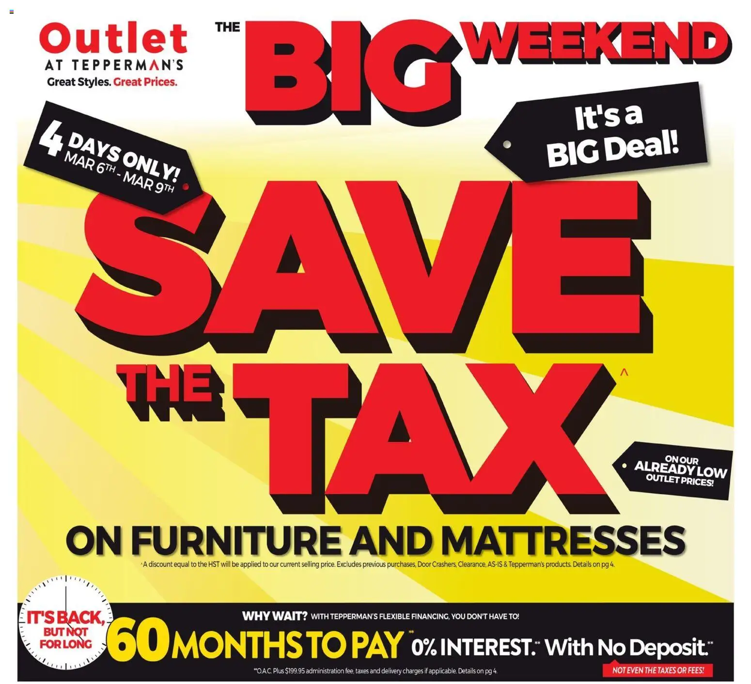 Preview of leaflet Tepperman's outlet flyer from shop Tepperman's is valid from Mar 06, 2026 - Mattresses, Door