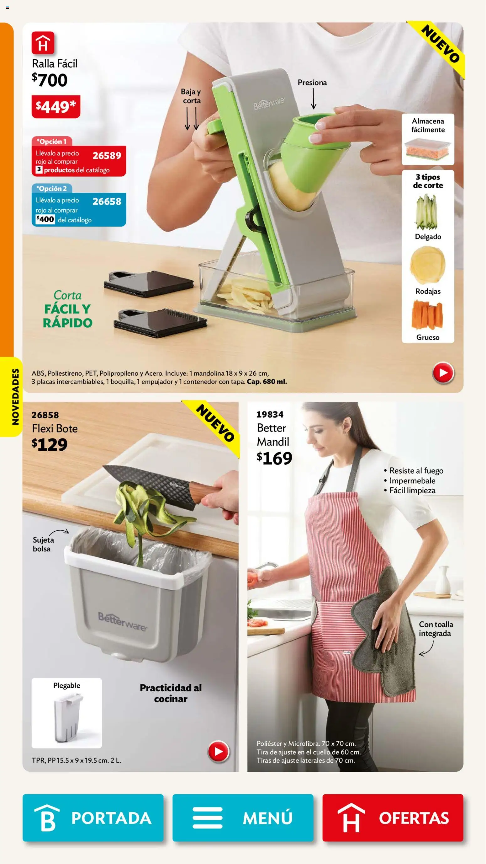 Vista previa las ofertas de la tienda Betterware - Betterware campaña 10 2026 desde el 28/09/2026 - Bolsa, Toalla, Contenedor