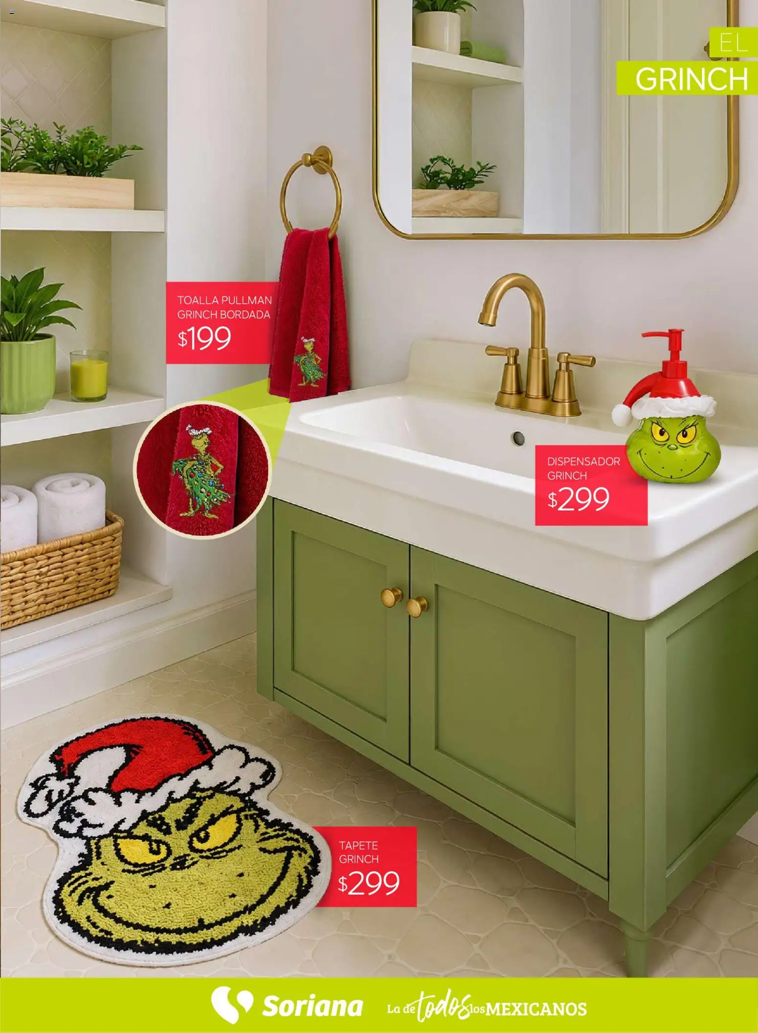Vista previa las ofertas de la tienda Soriana - Soriana Híper - Decoracion Navideña desde el 30/09/2026 - Toalla, Tapete
